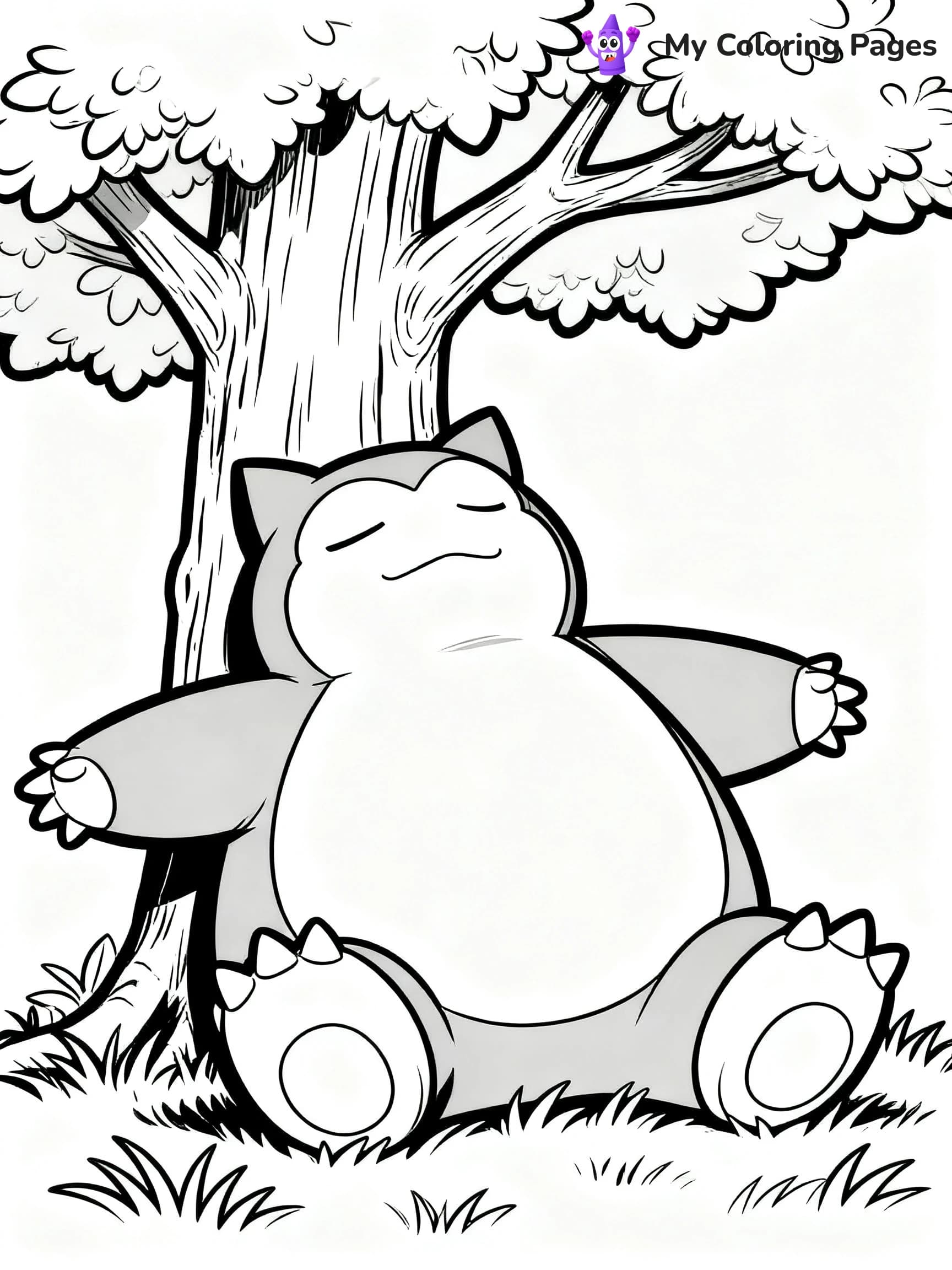 Snorlax Coloring Pages - 15