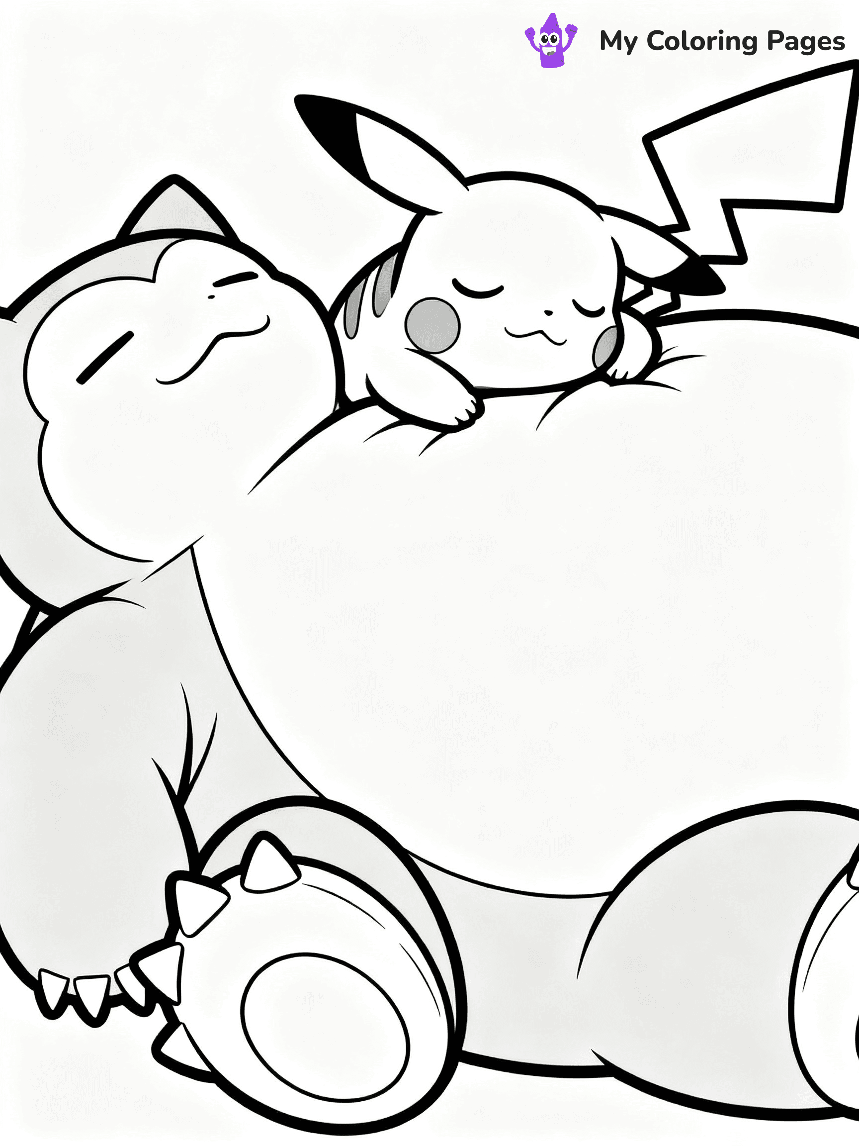 Snorlax Coloring Pages - 12
