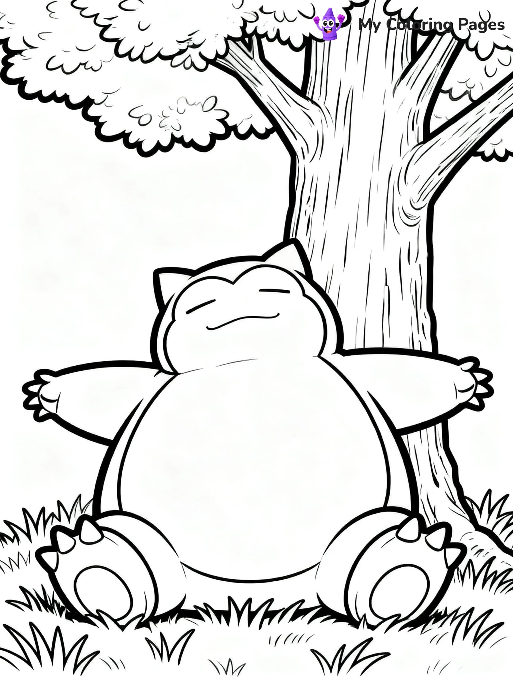 Snorlax Coloring Pages - 9