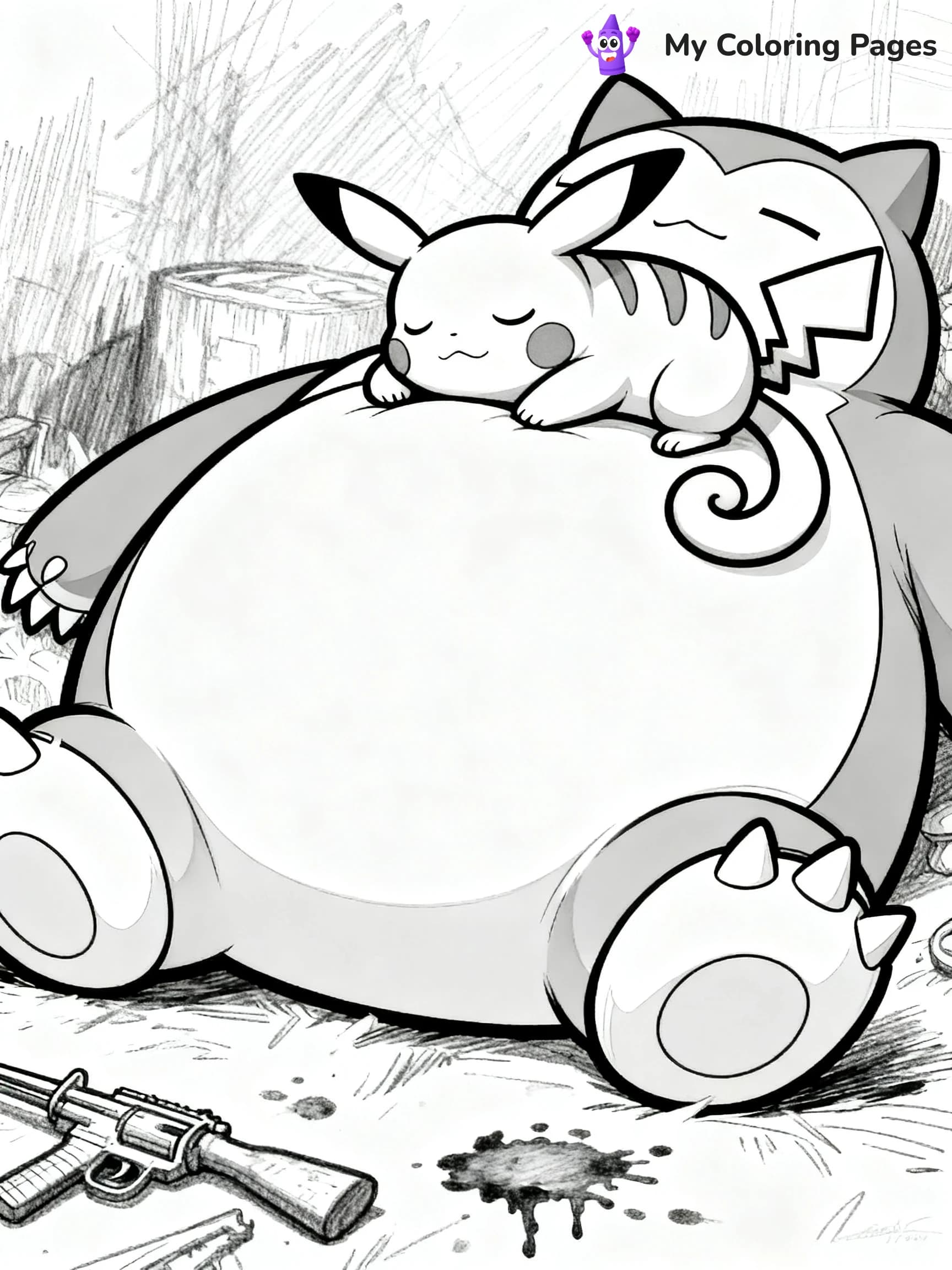 Snorlax Coloring Pages - 8