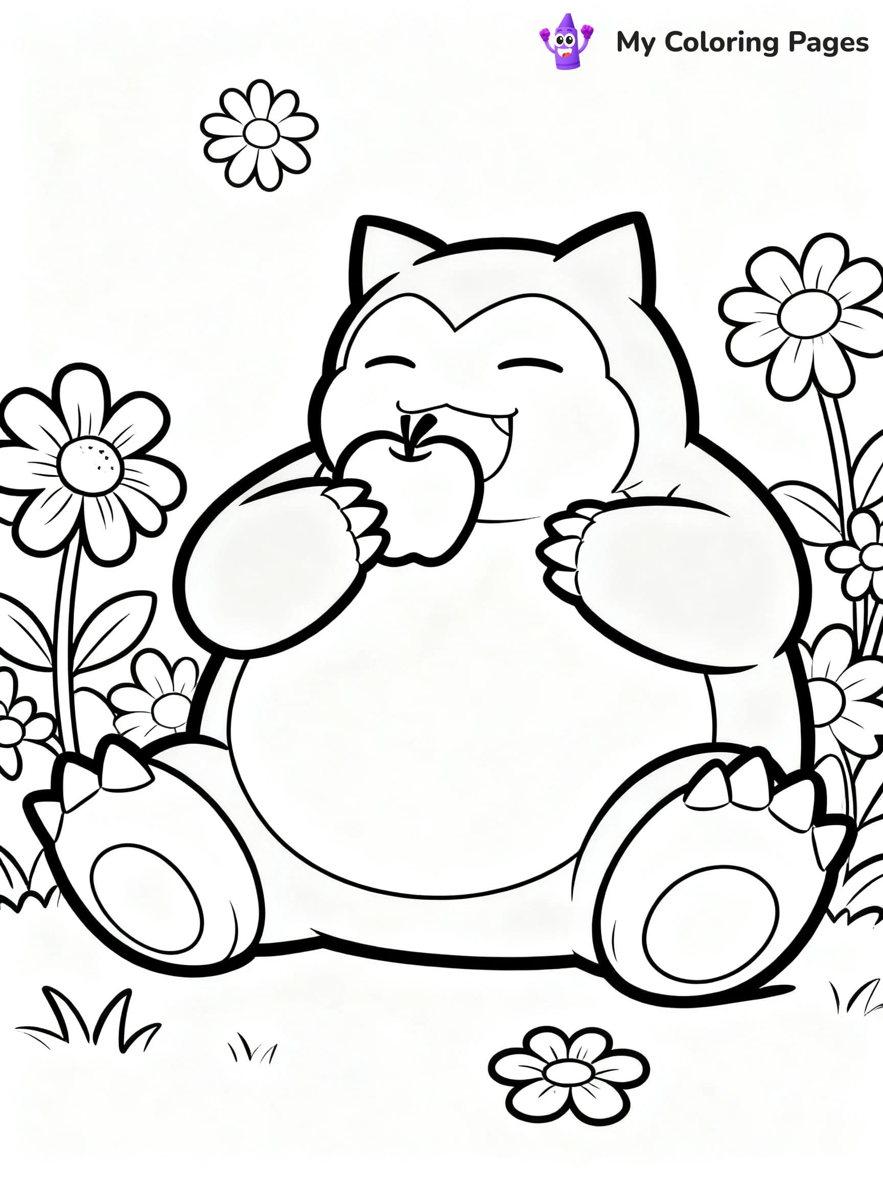 Snorlax Coloring Pages - 7