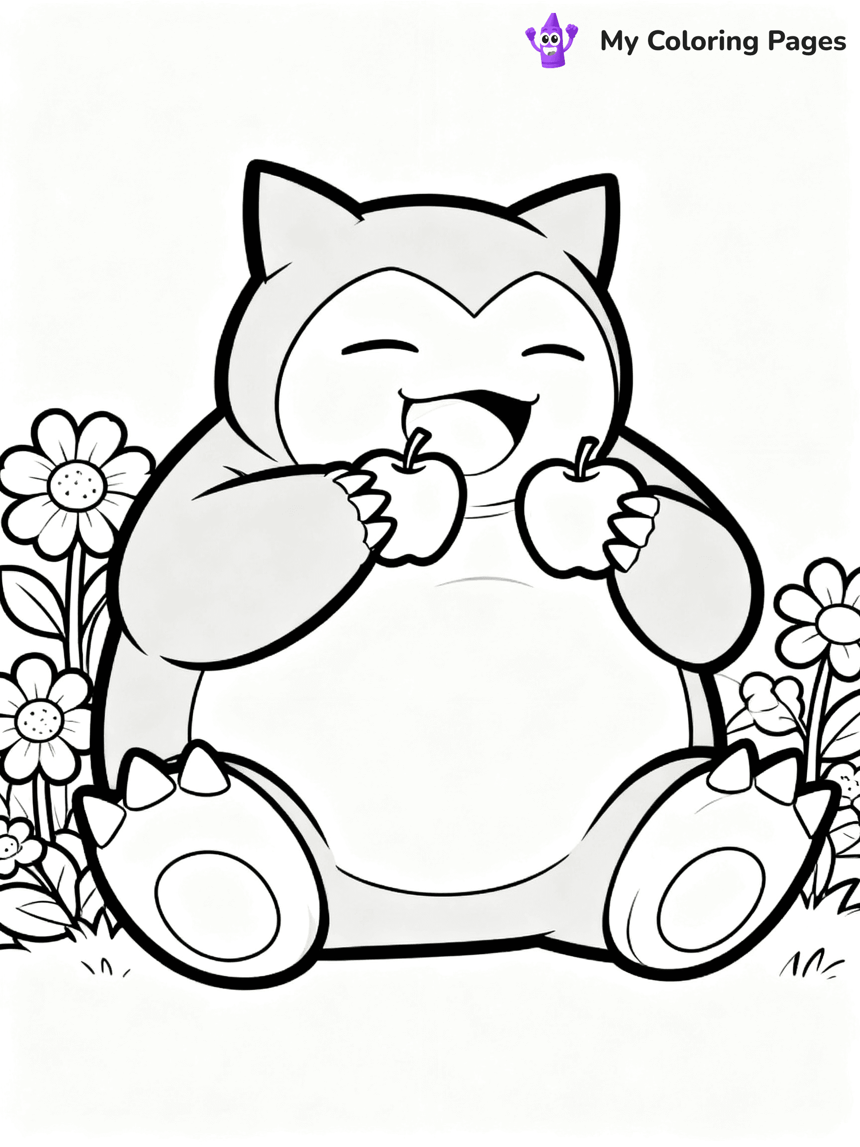 Snorlax Coloring Pages - 6