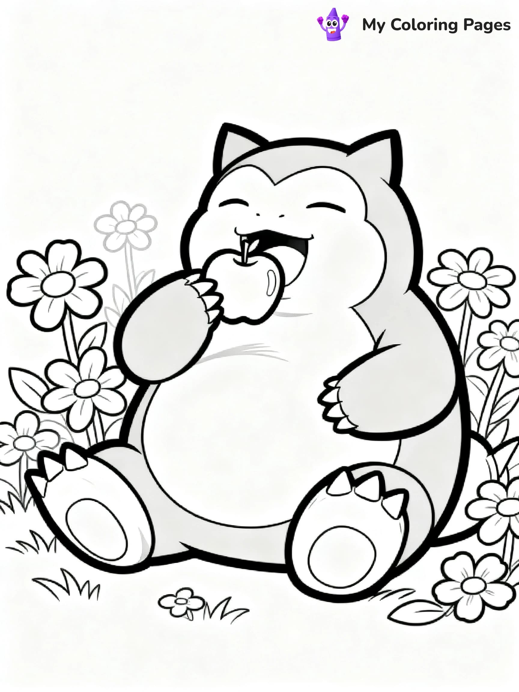 Snorlax Coloring Pages - 4