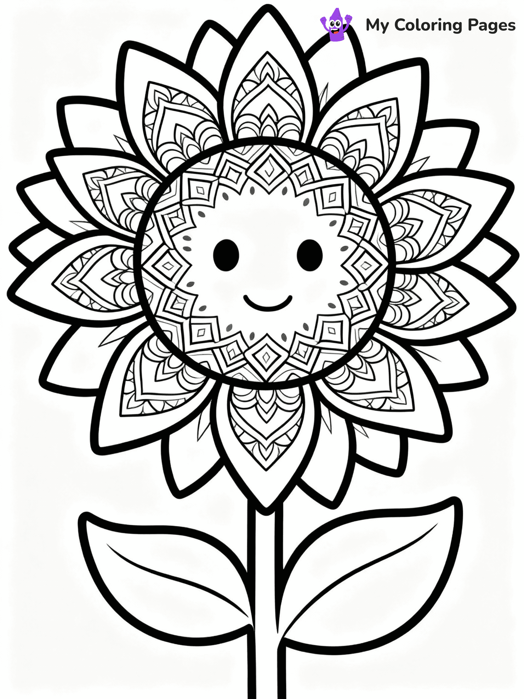 Sunflower Coloring Pages - 51