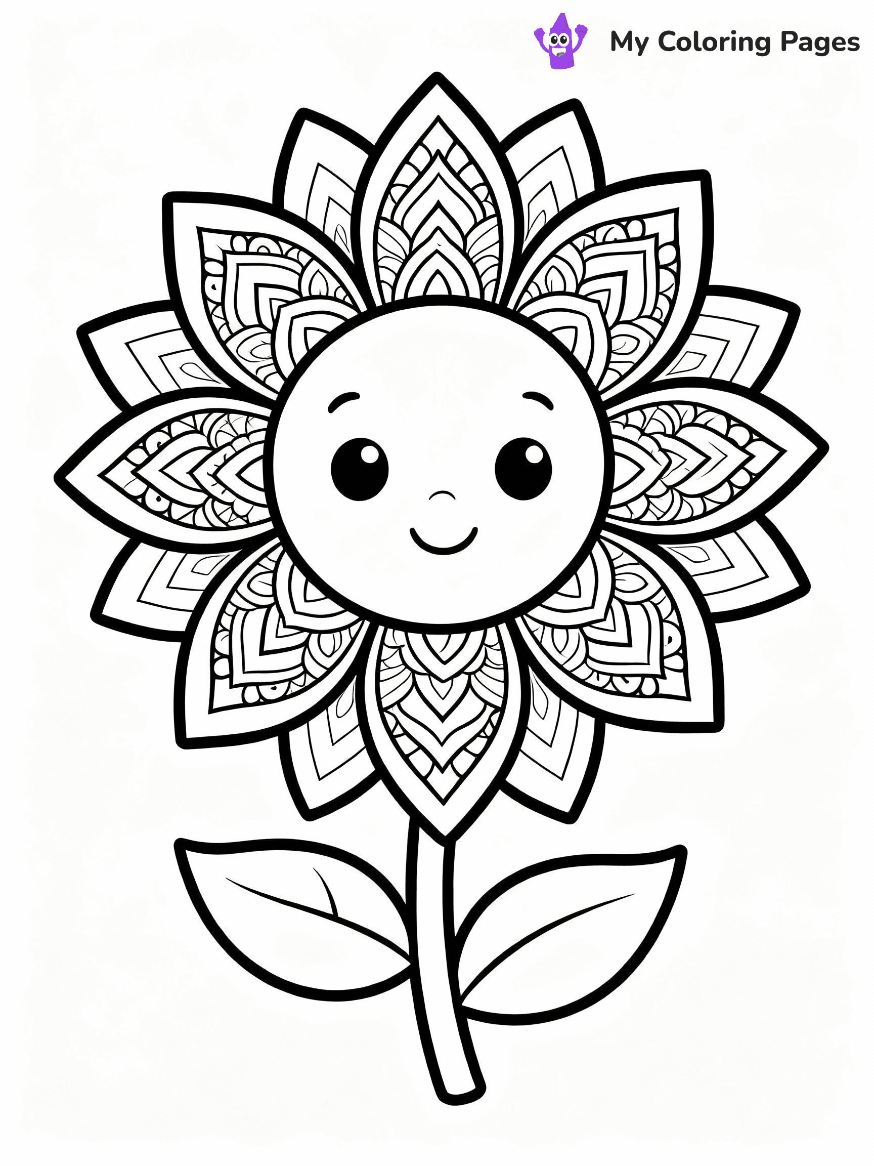 Sunflower Coloring Pages - 46