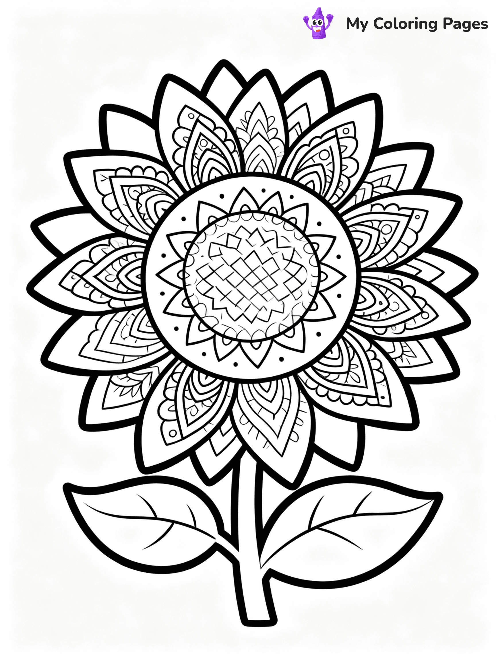 Sunflower Coloring Pages - 44