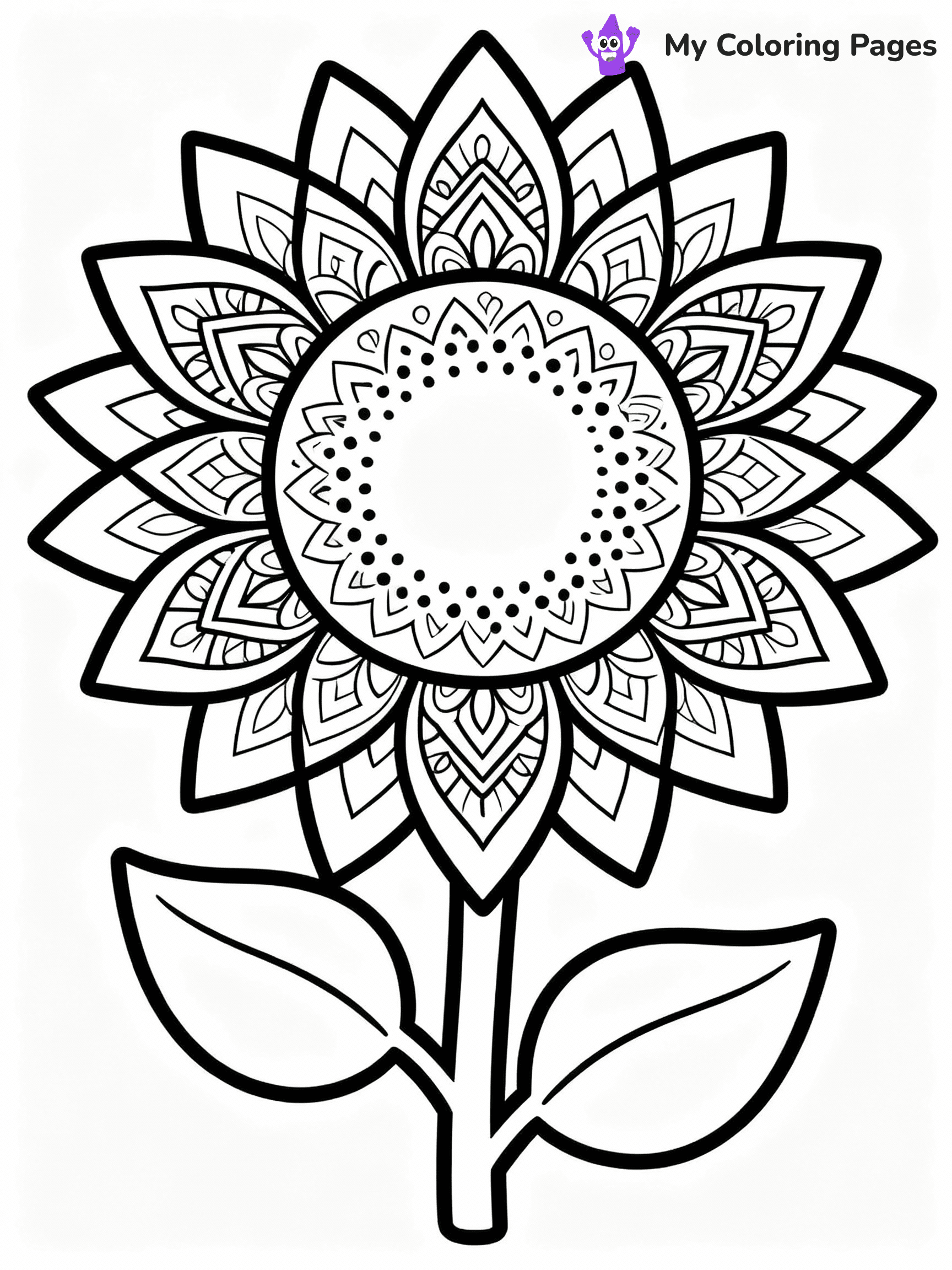 Sunflower Coloring Pages - 43