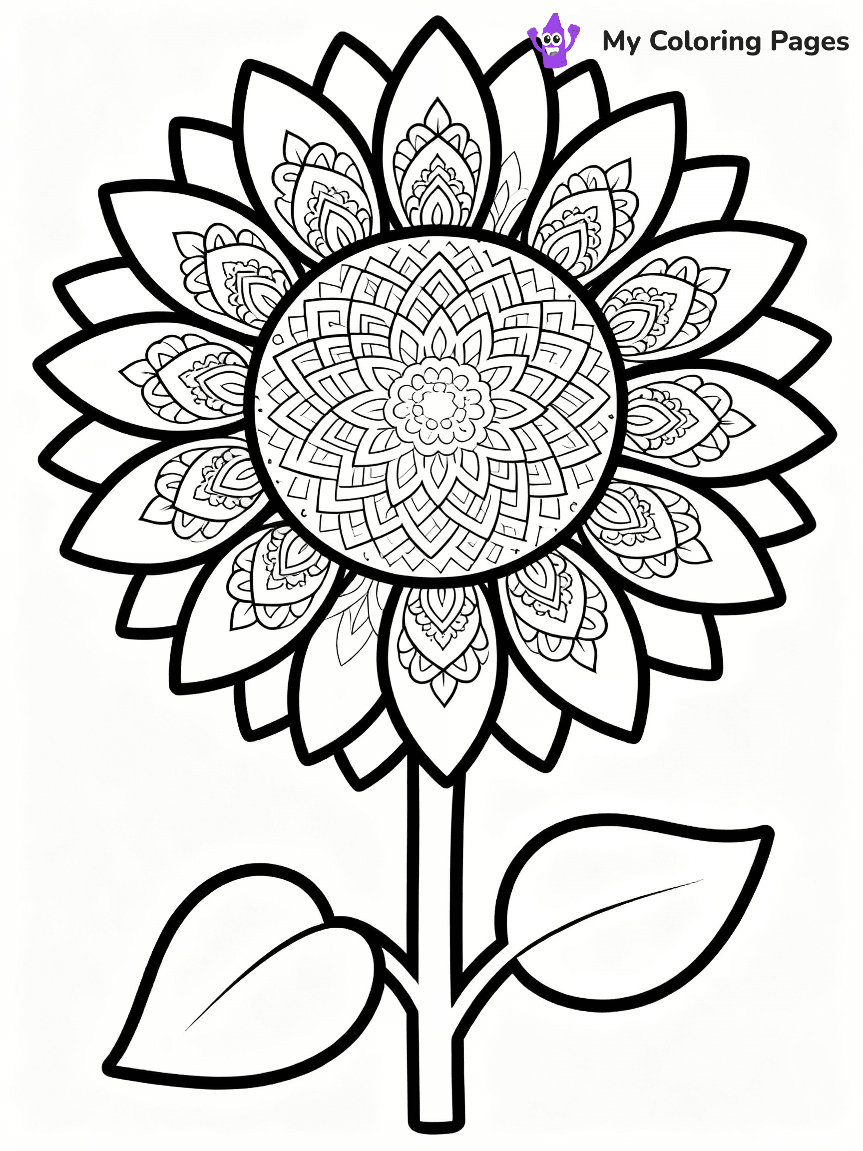 Sunflower Coloring Pages - 40