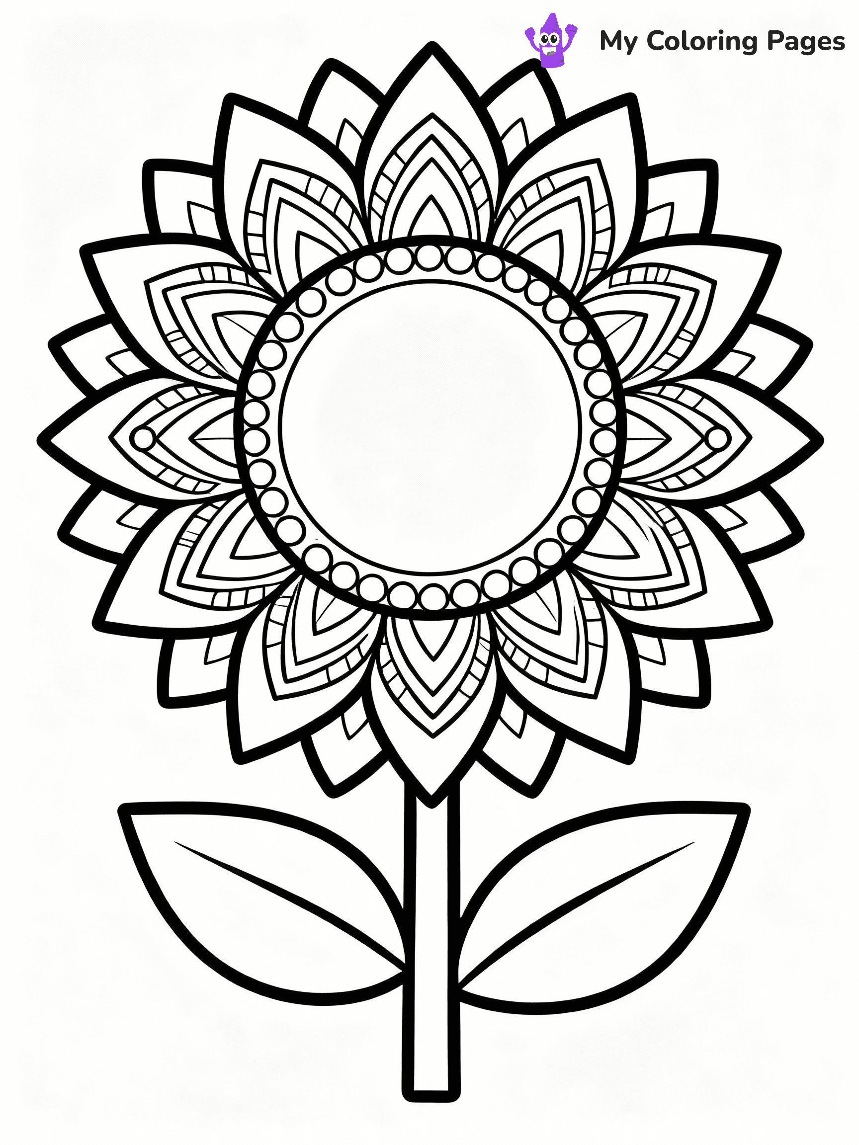 Sunflower Coloring Pages - 39