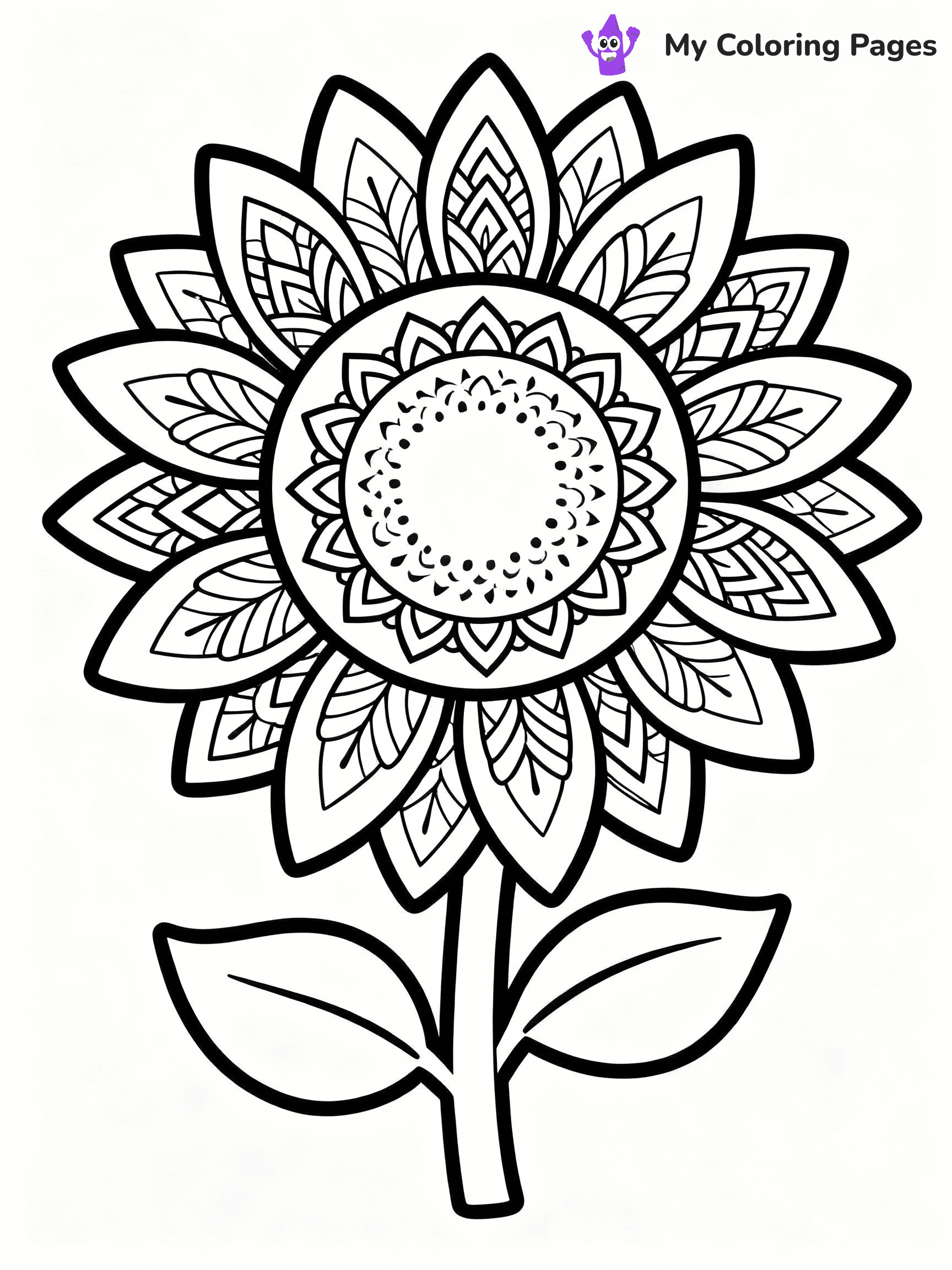 Sunflower Coloring Pages - 38