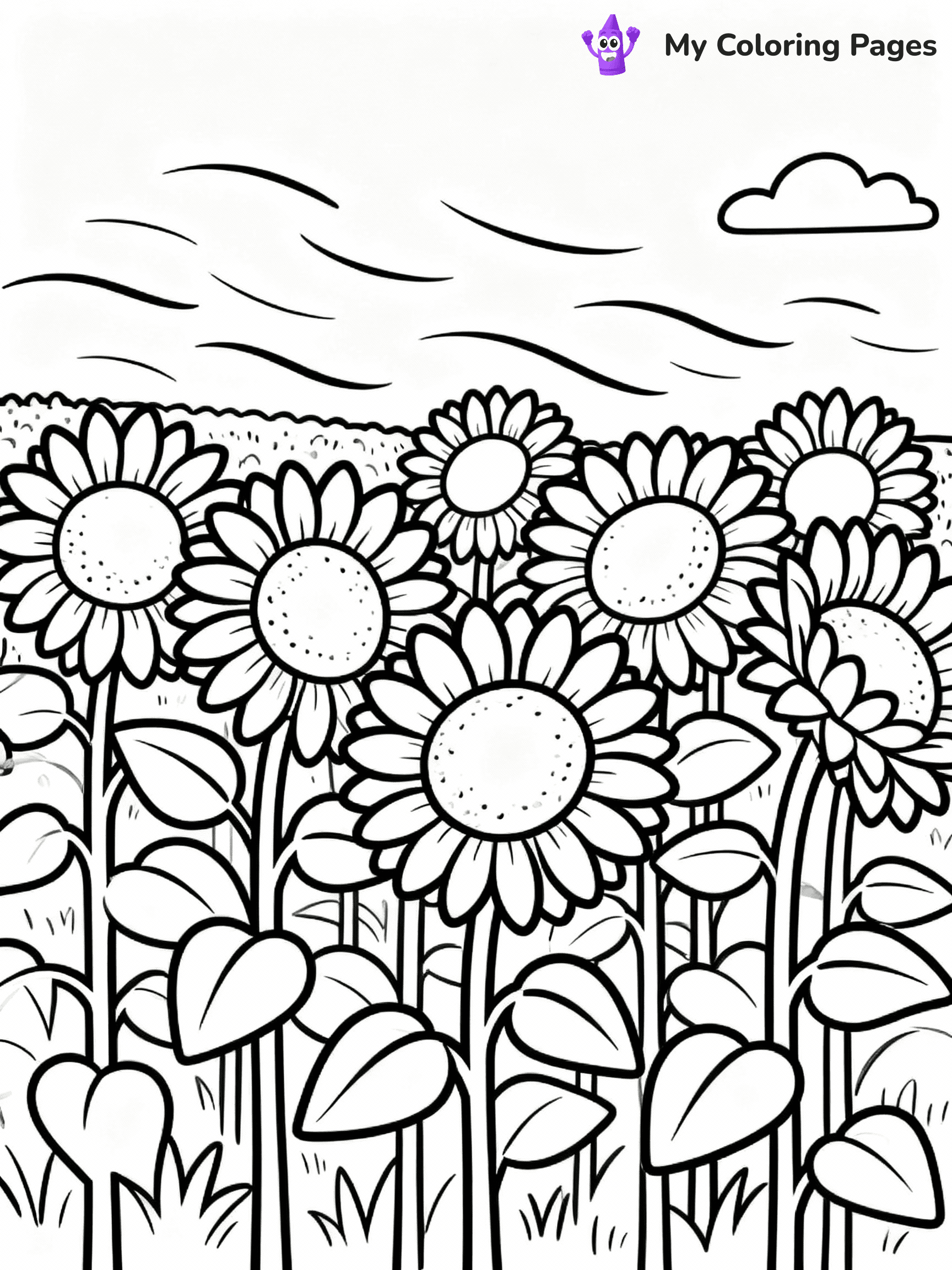Sunflower Coloring Pages - 36