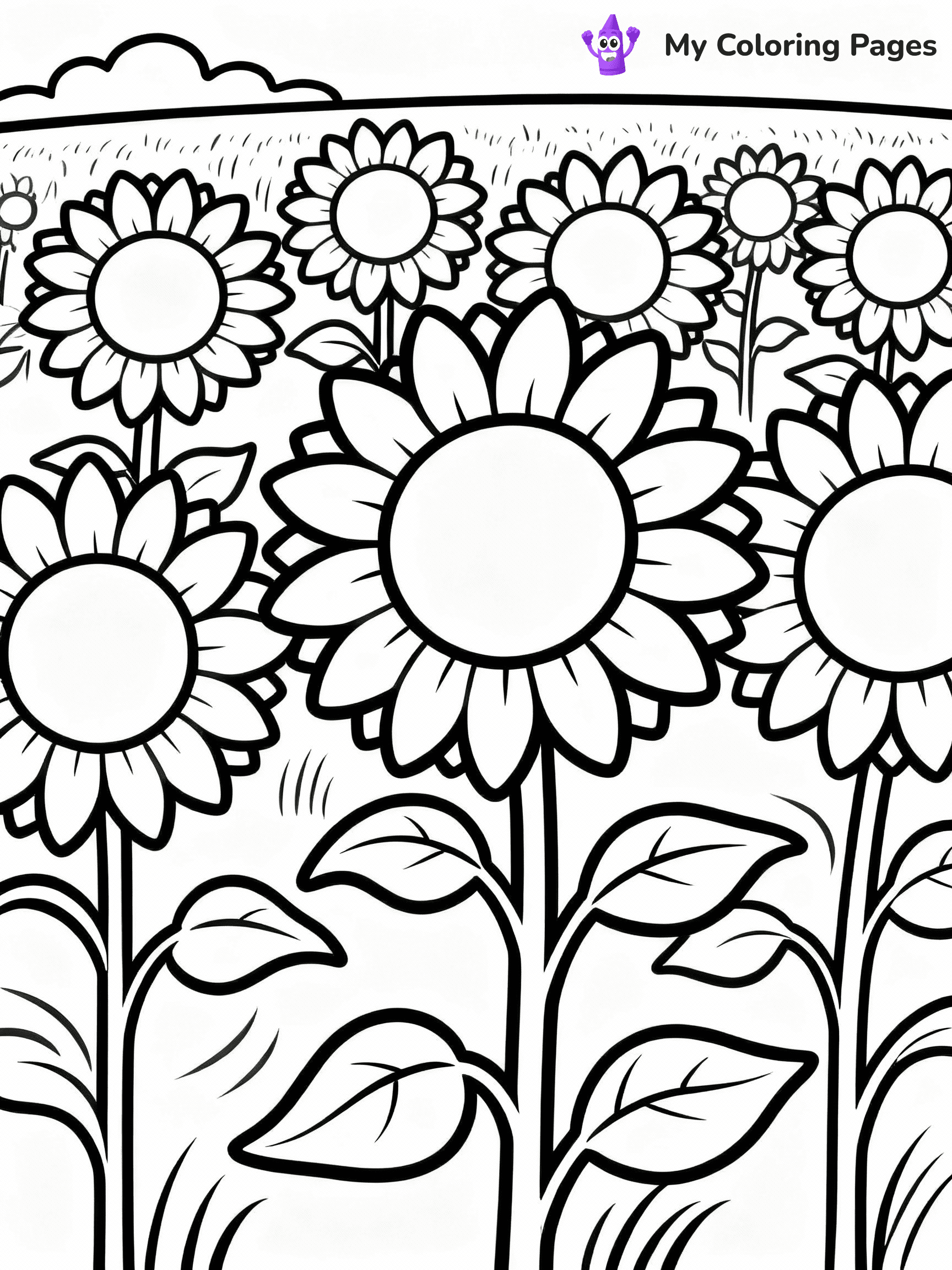 Sunflower Coloring Pages - 33