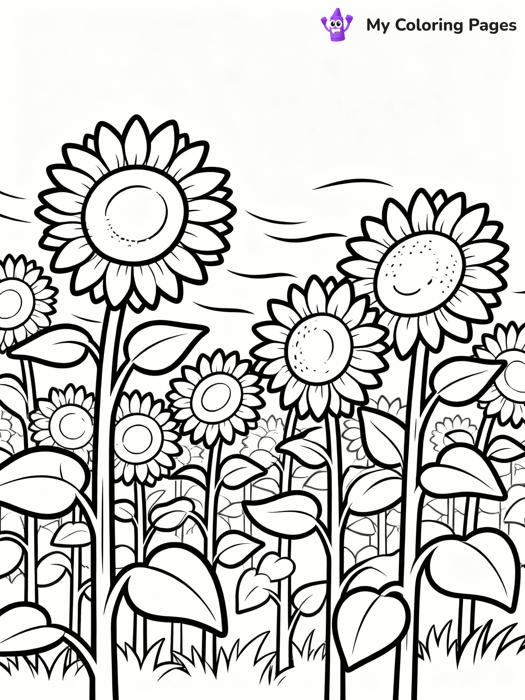 Sunflower Coloring Pages - 32