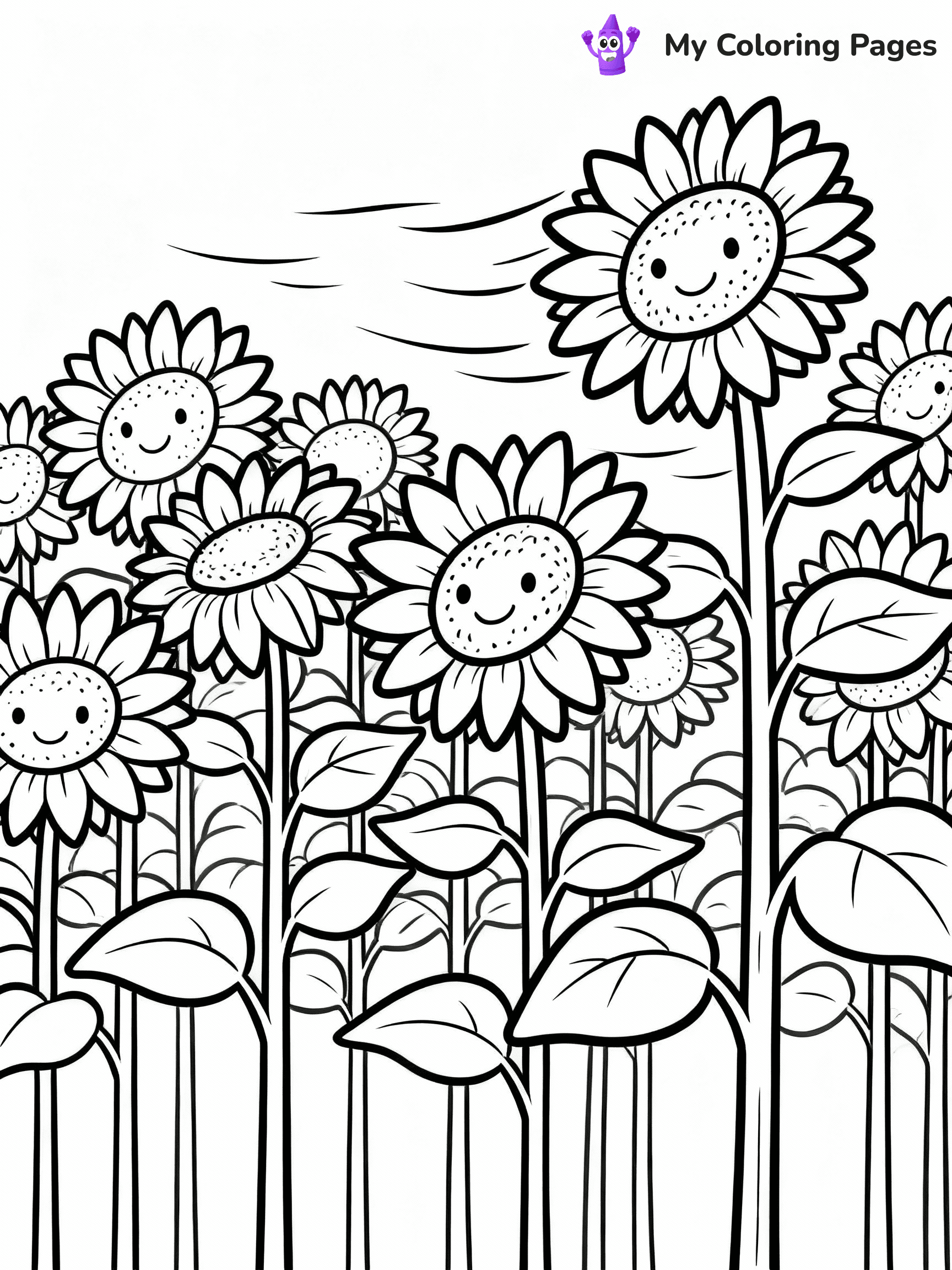 Sunflower Coloring Pages - 31