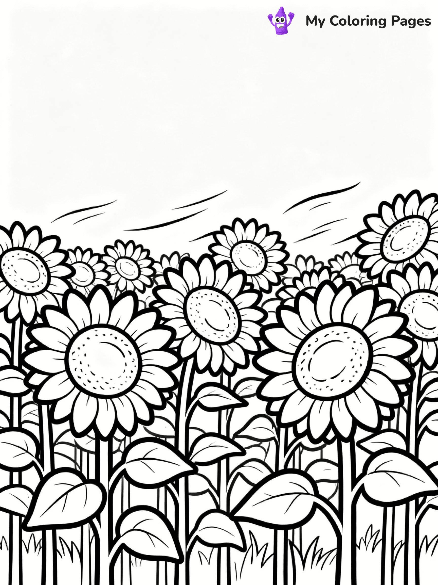 Sunflower Coloring Pages - 30
