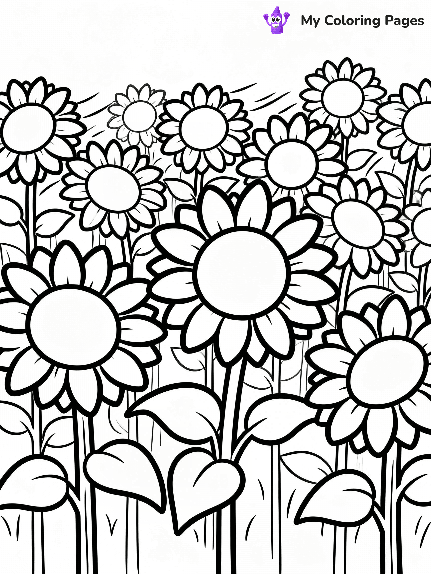 Sunflower Coloring Pages - 28
