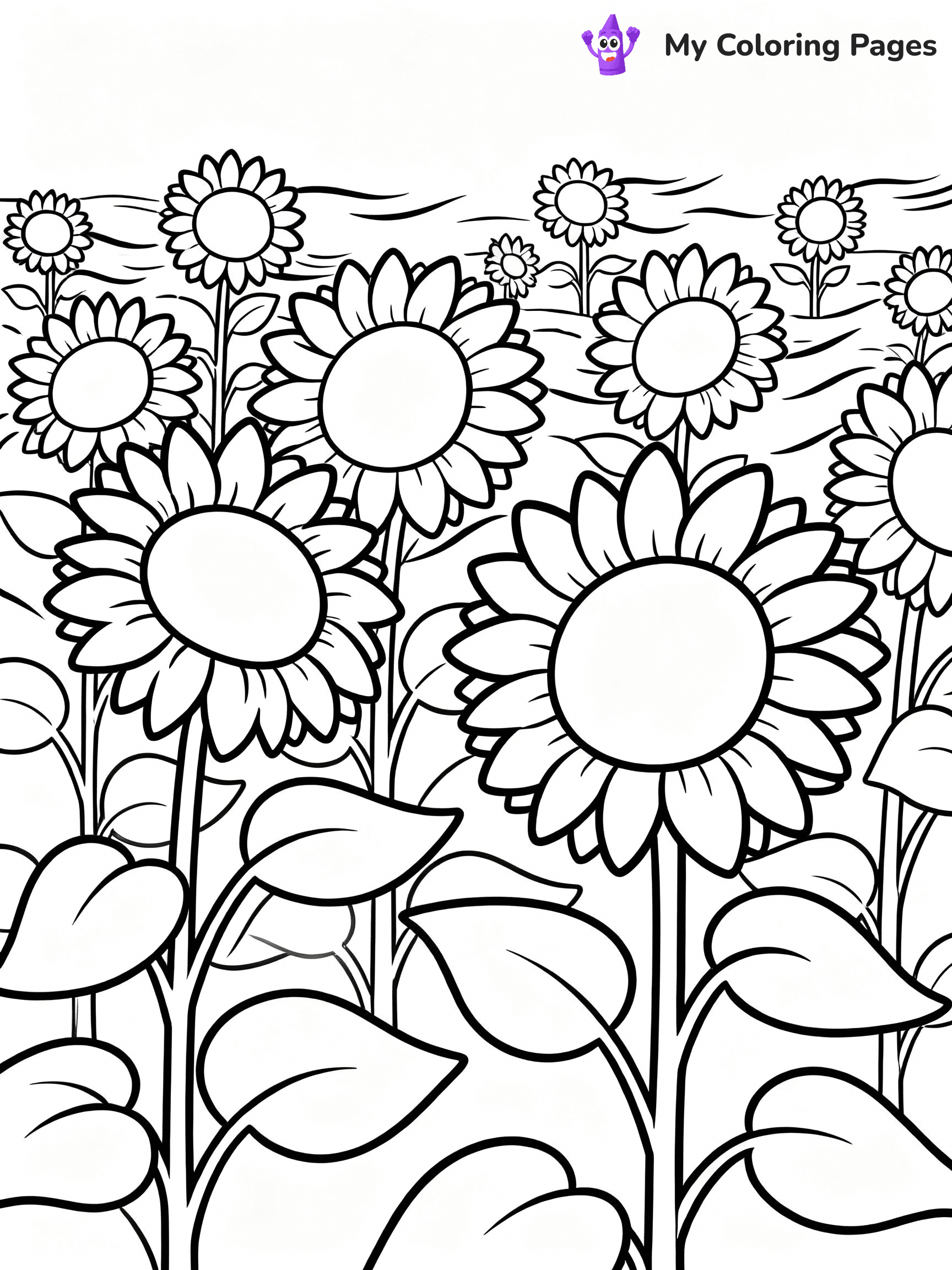 Sunflower Coloring Pages - 27
