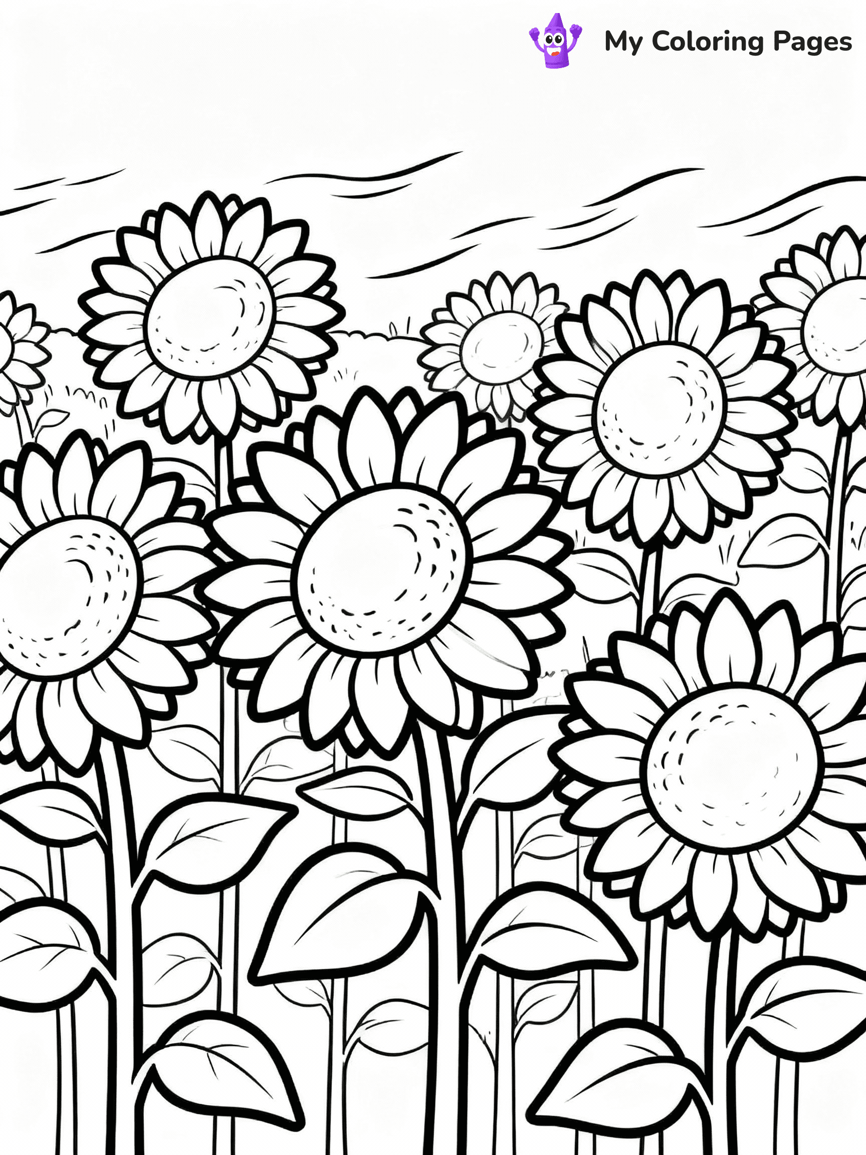 Sunflower Coloring Pages - 25