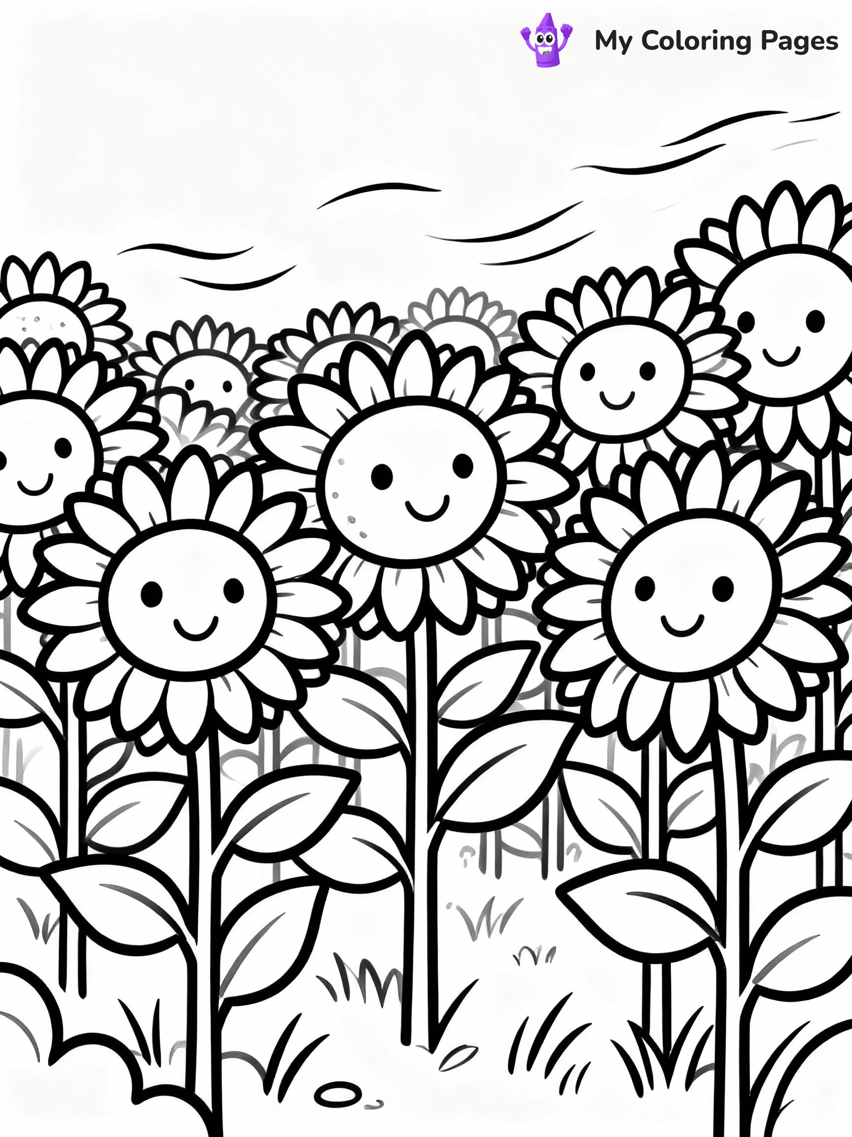 Sunflower Coloring Pages - 24