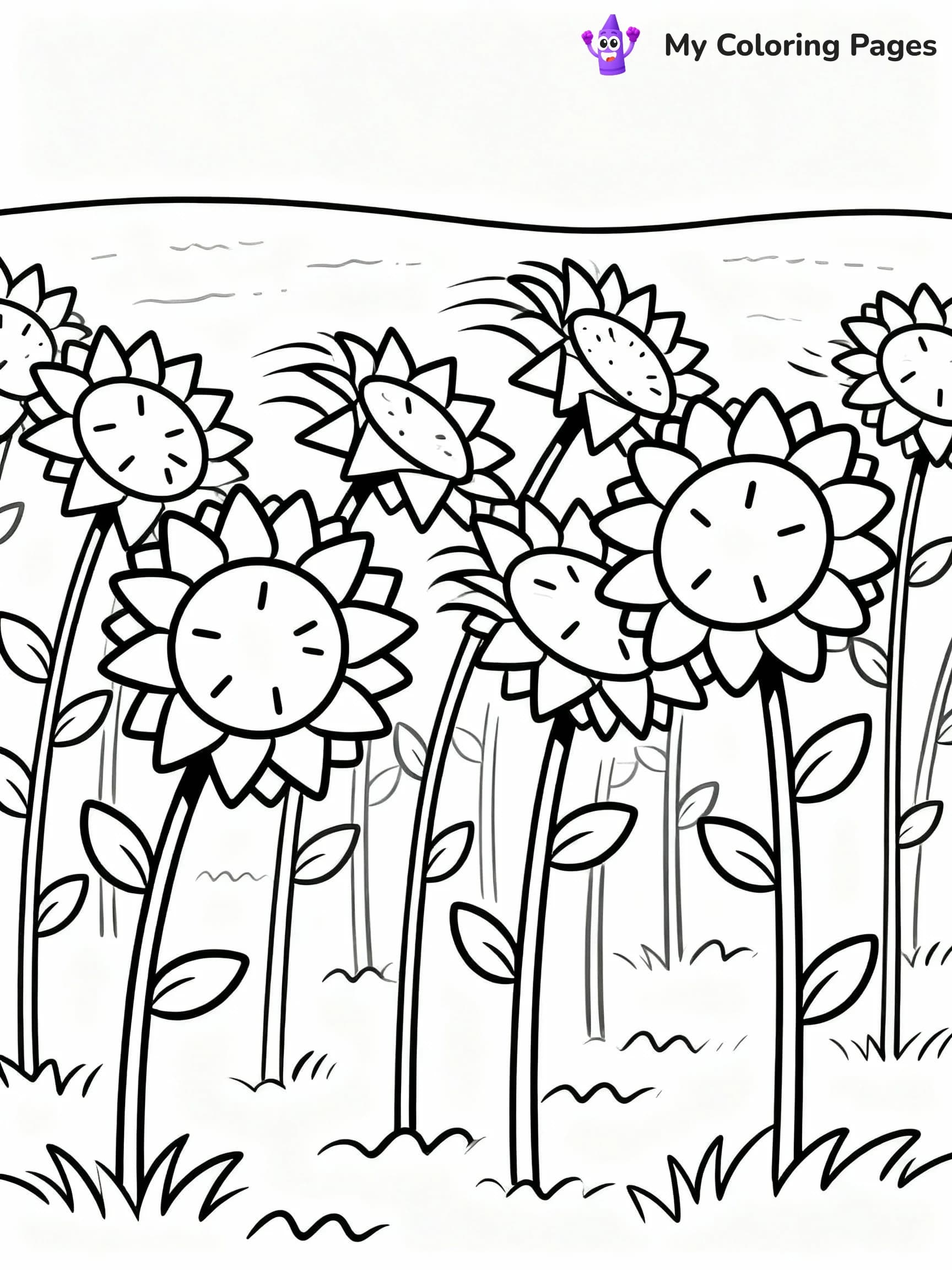 Sunflower Coloring Pages - 23