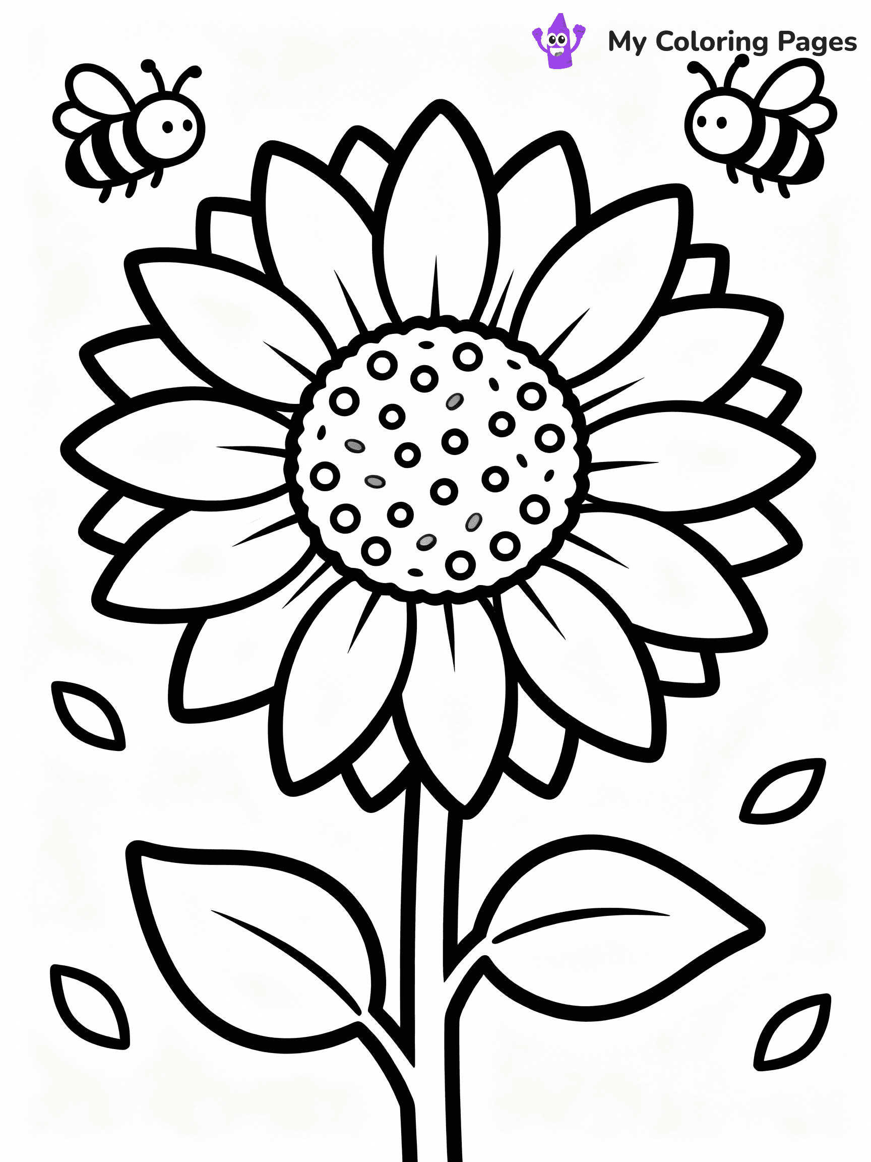 Sunflower Coloring Pages - 22