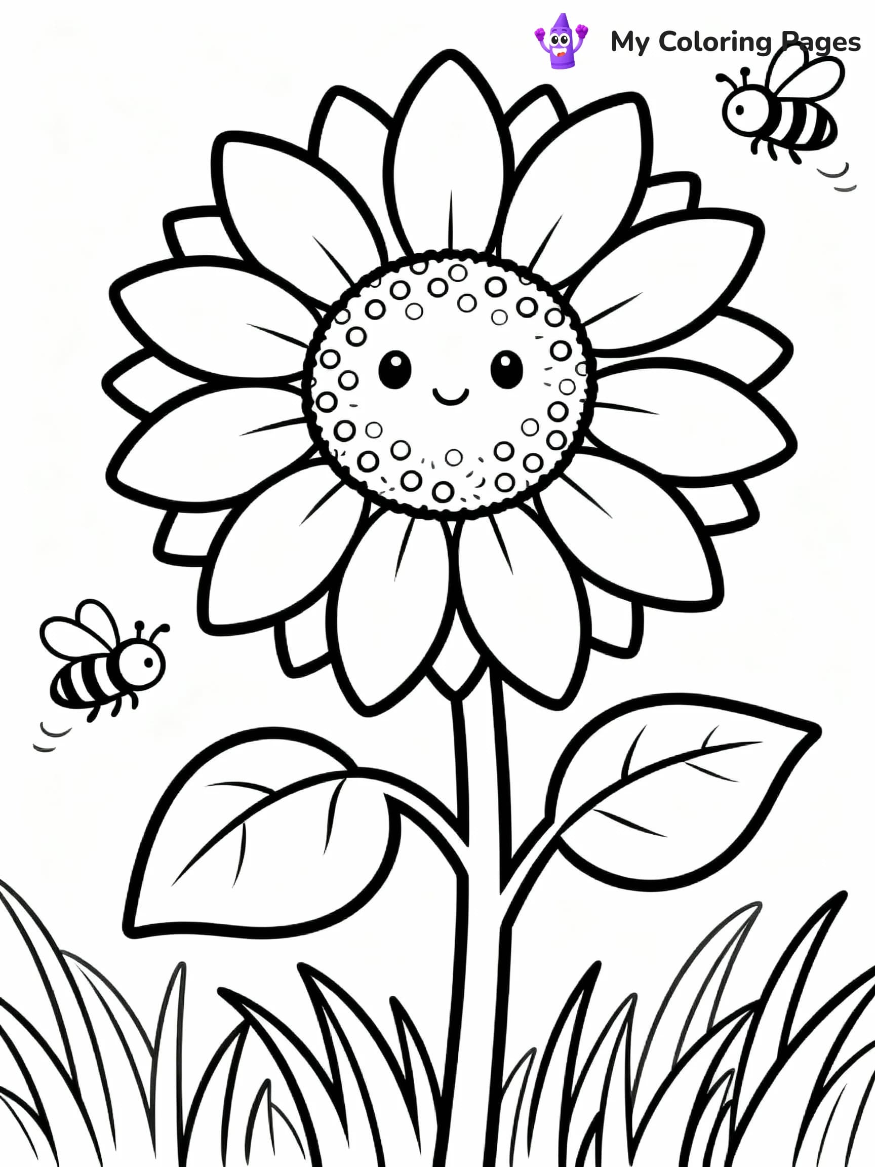 Sunflower Coloring Pages - 19