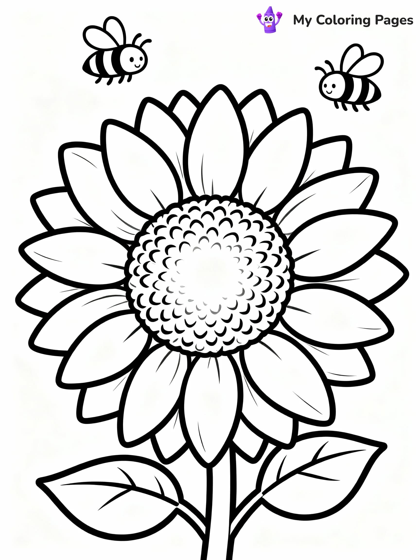 Sunflower Coloring Pages - 18