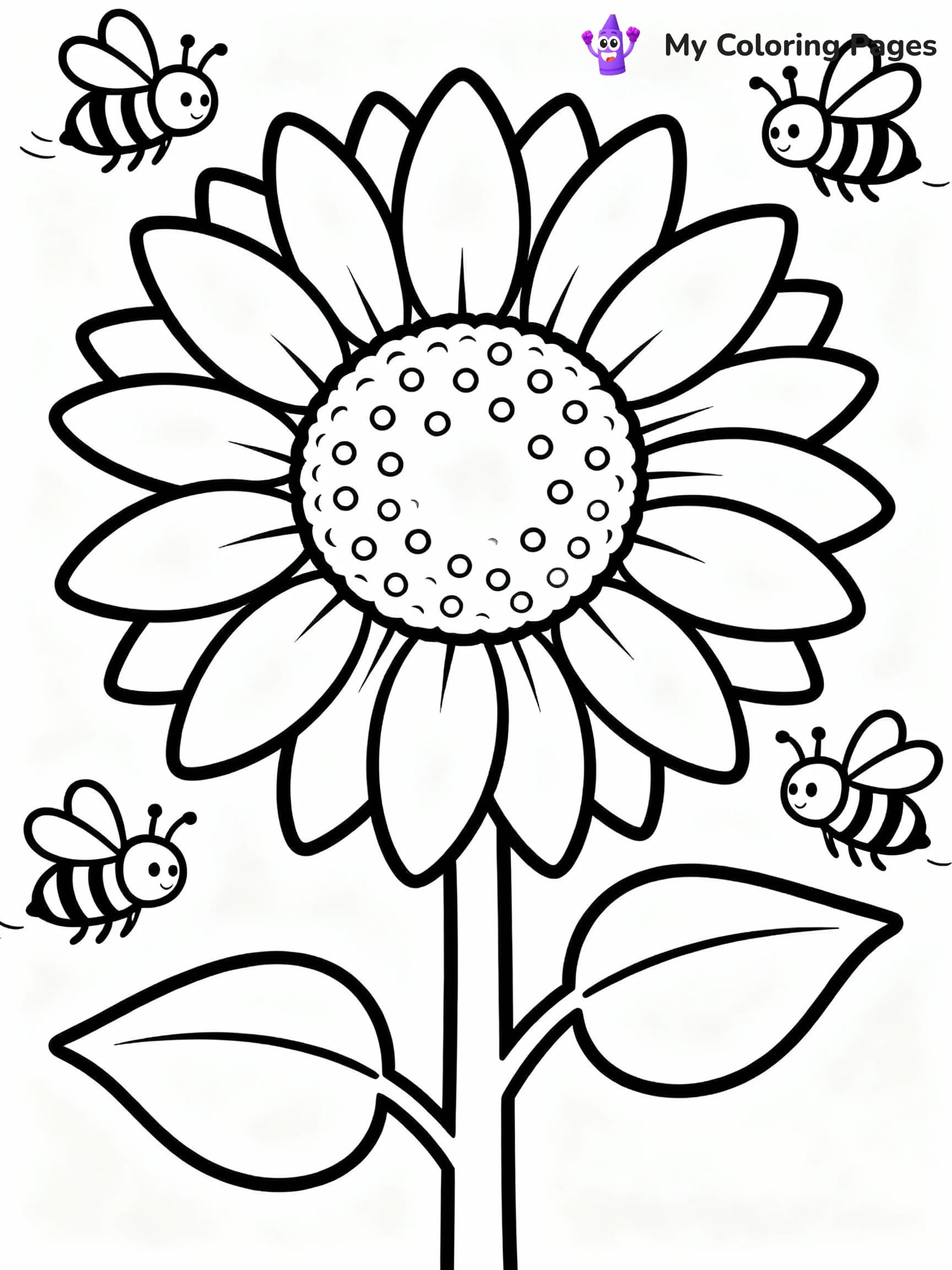 Sunflower Coloring Pages - 17