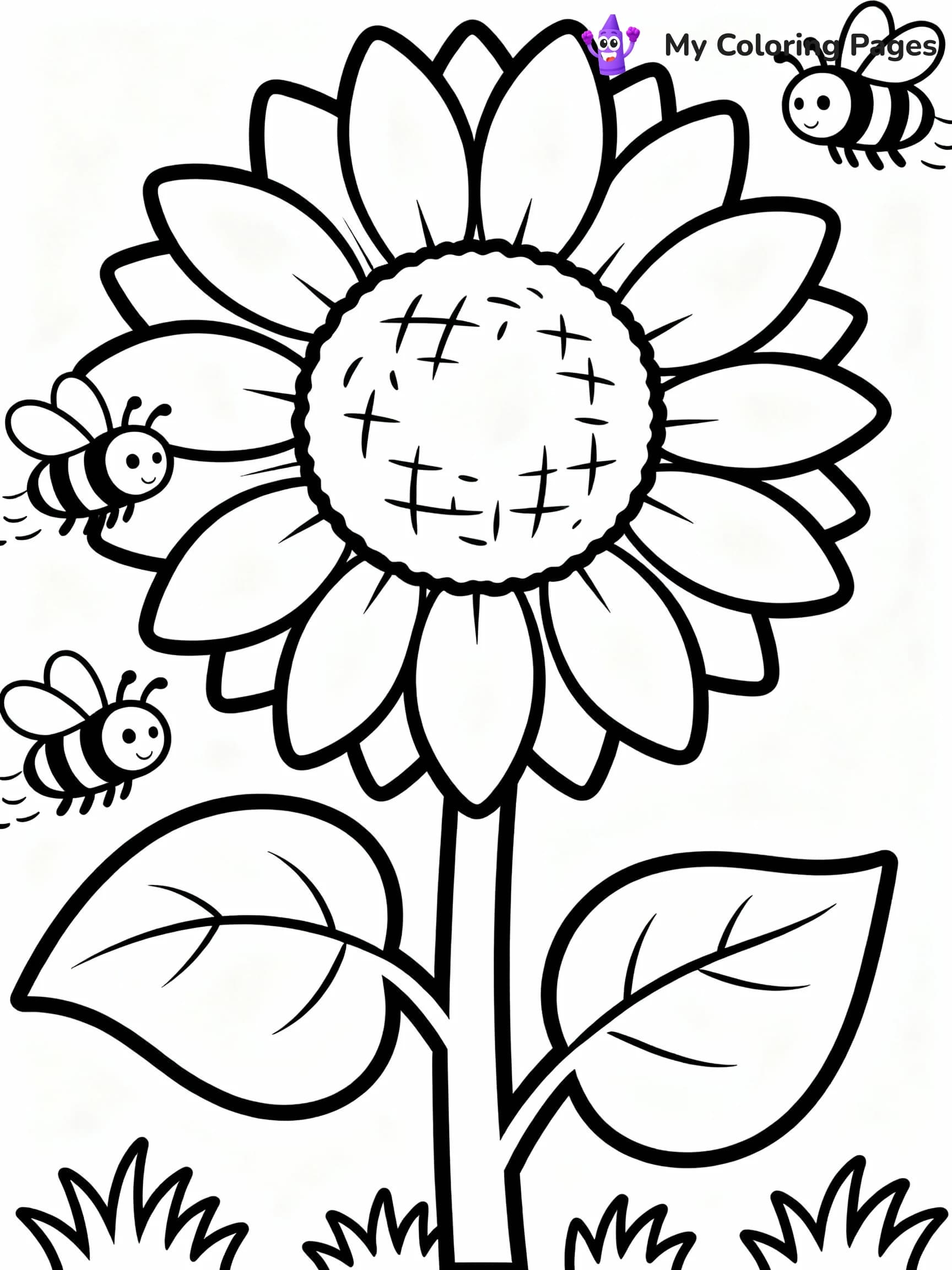 Sunflower Coloring Pages - 16