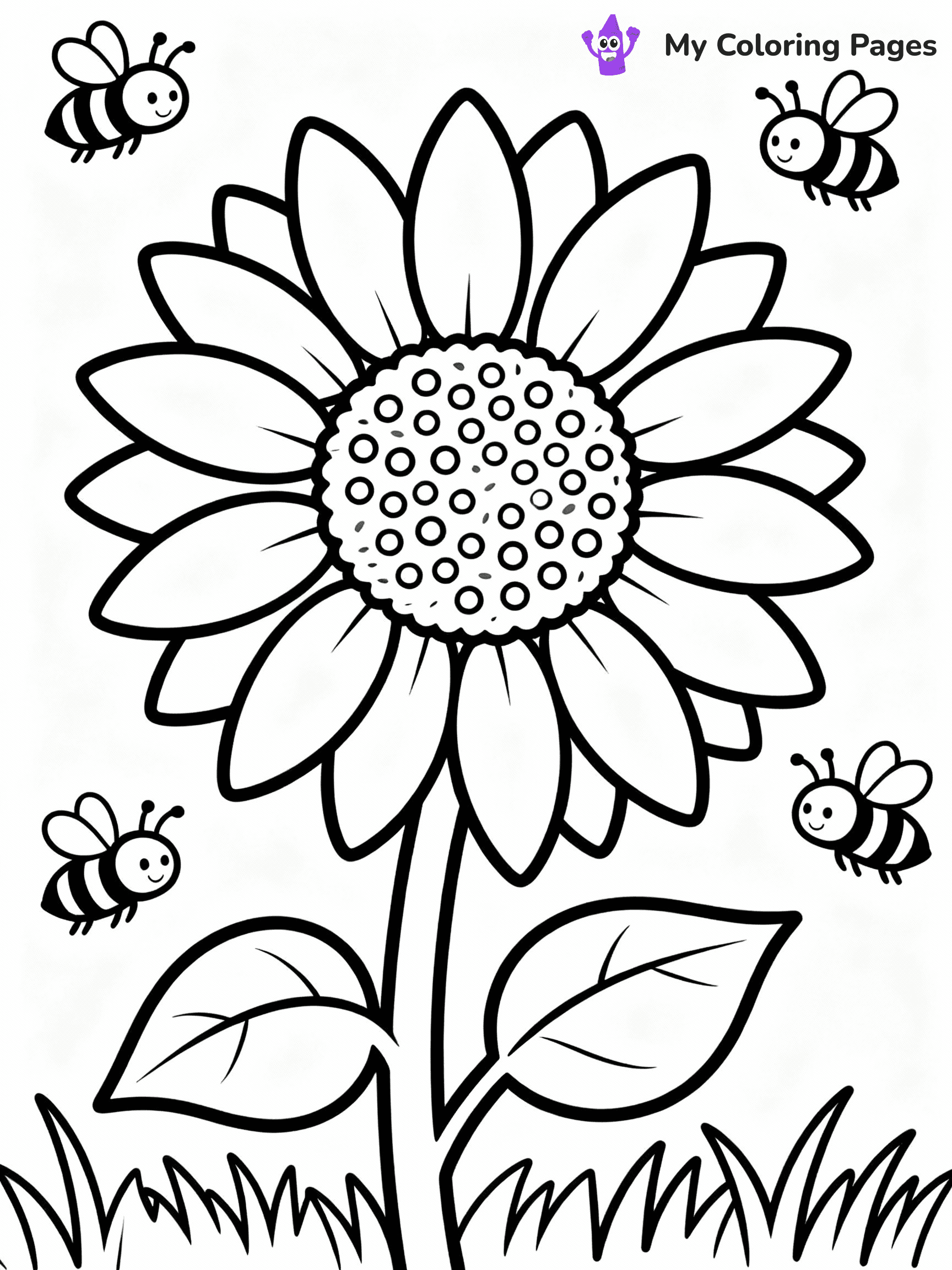 Sunflower Coloring Pages - 15