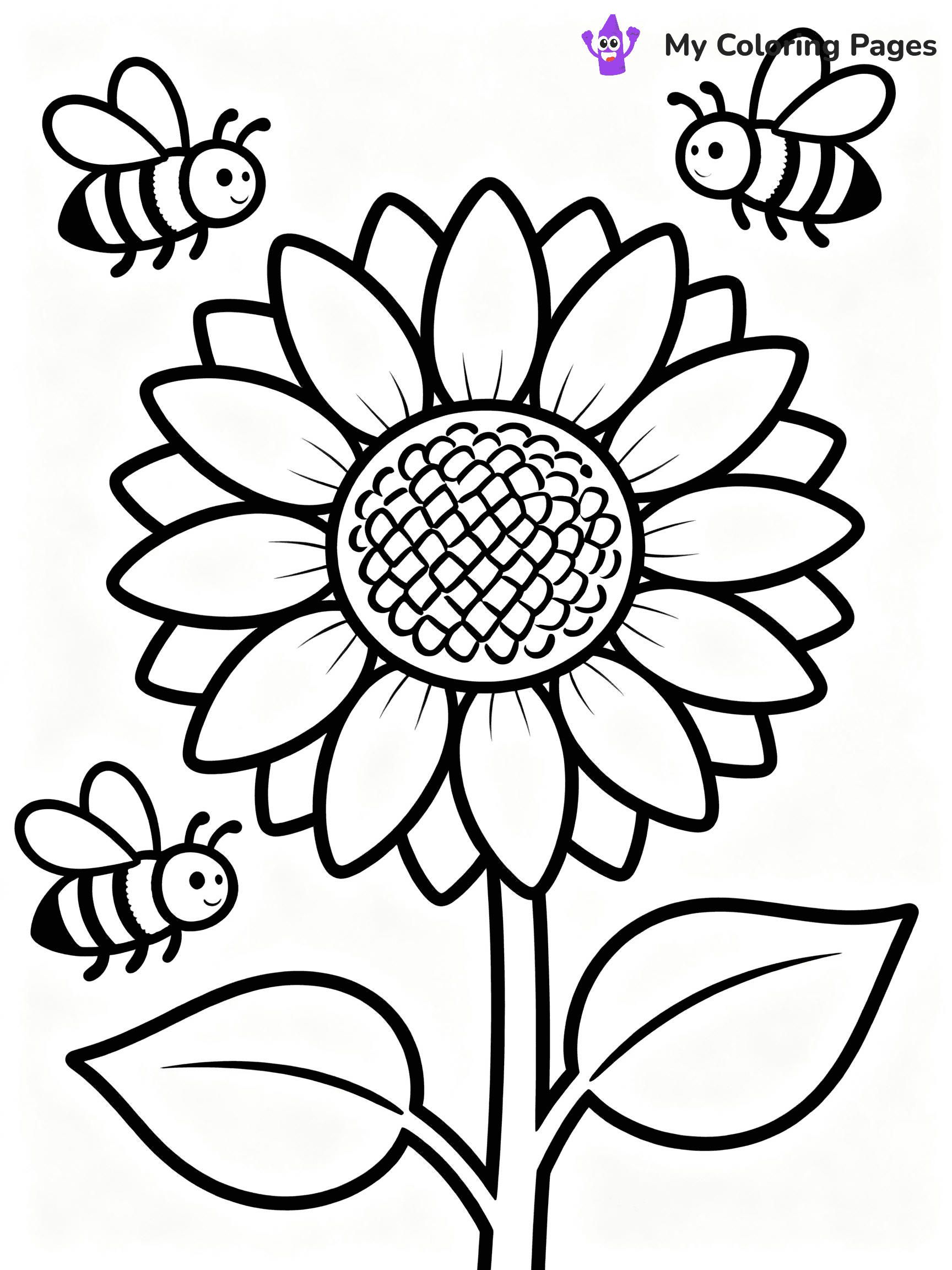 Sunflower Coloring Pages - 13