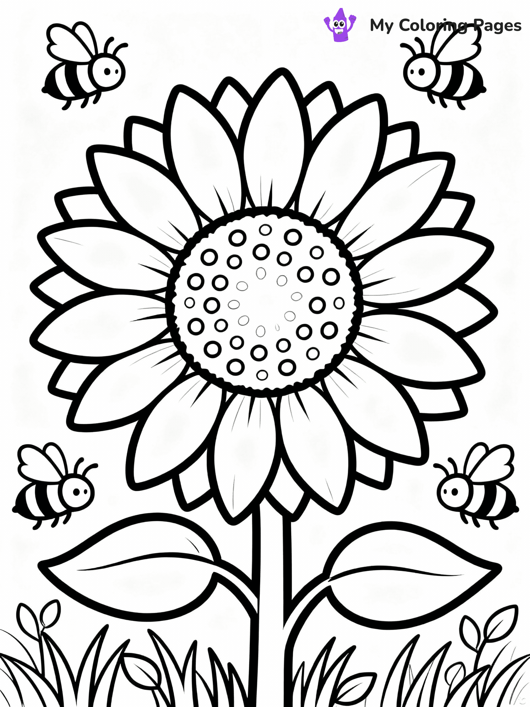 Sunflower Coloring Pages - 11