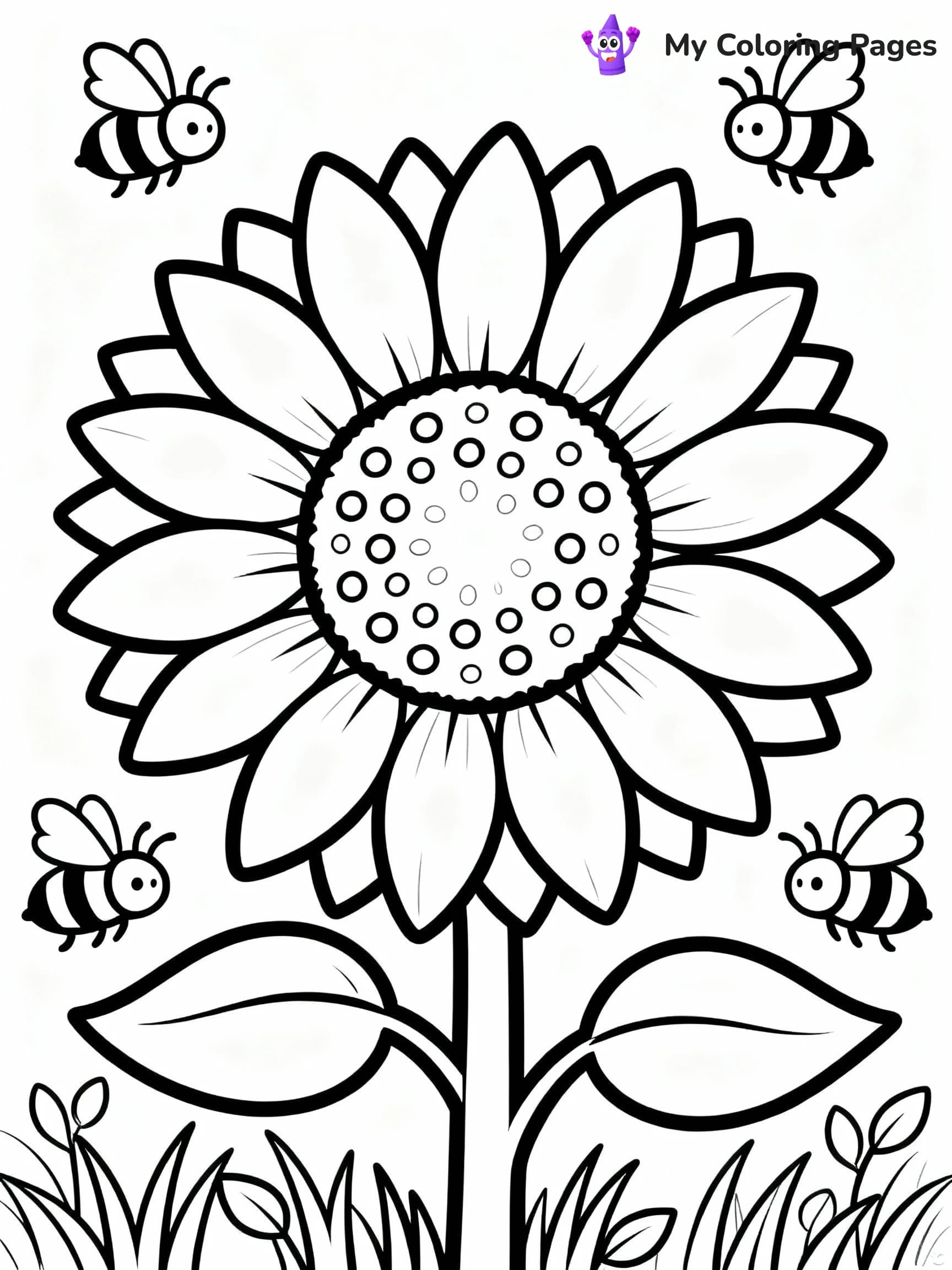 Sunflower Coloring Pages - 11