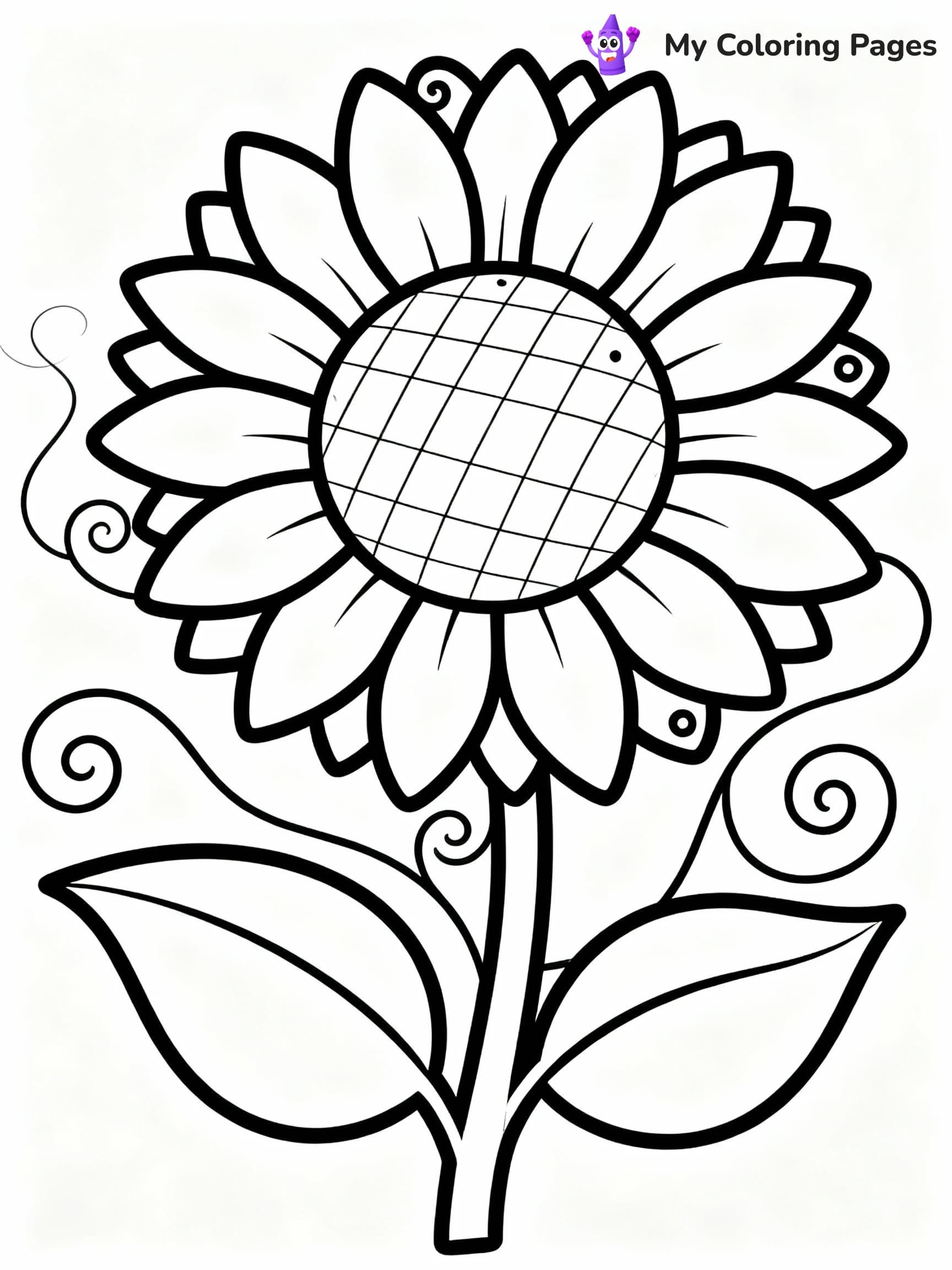 Sunflower Coloring Pages - 10