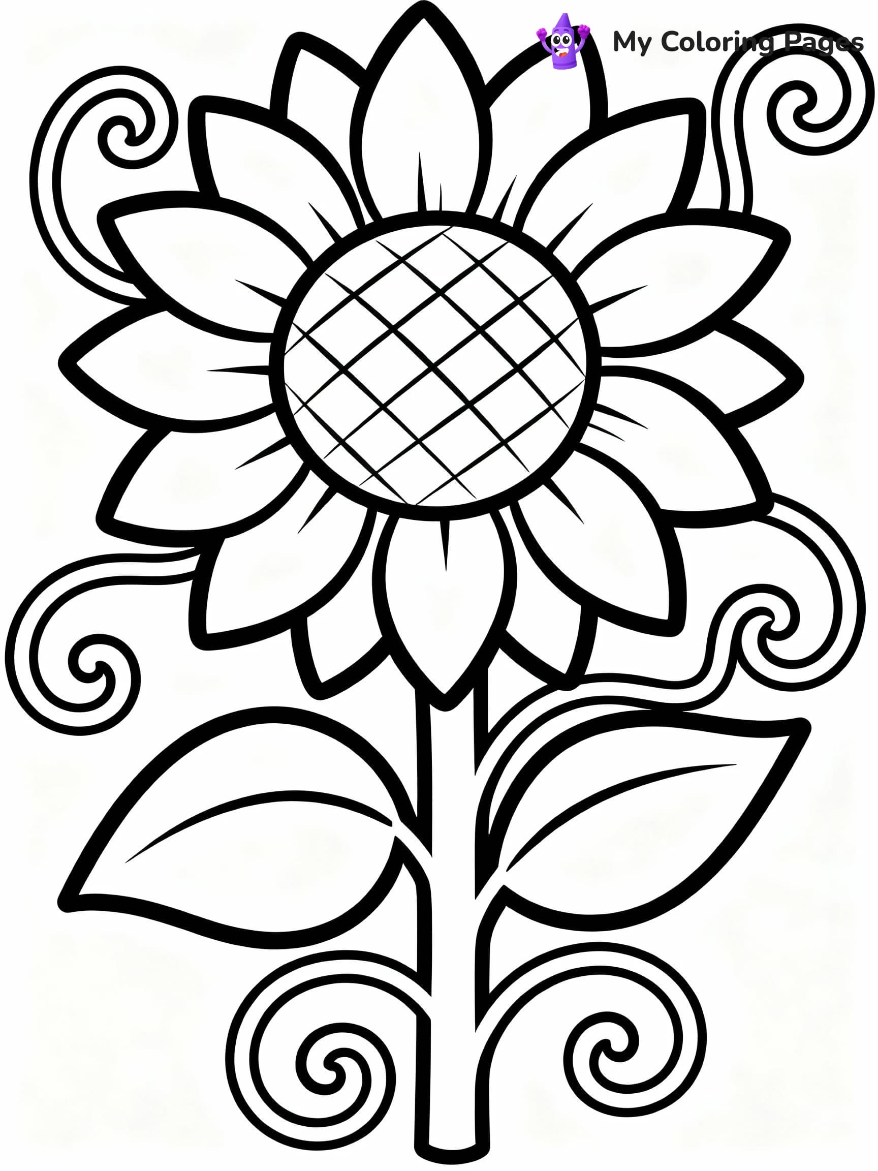 Sunflower Coloring Pages - 9