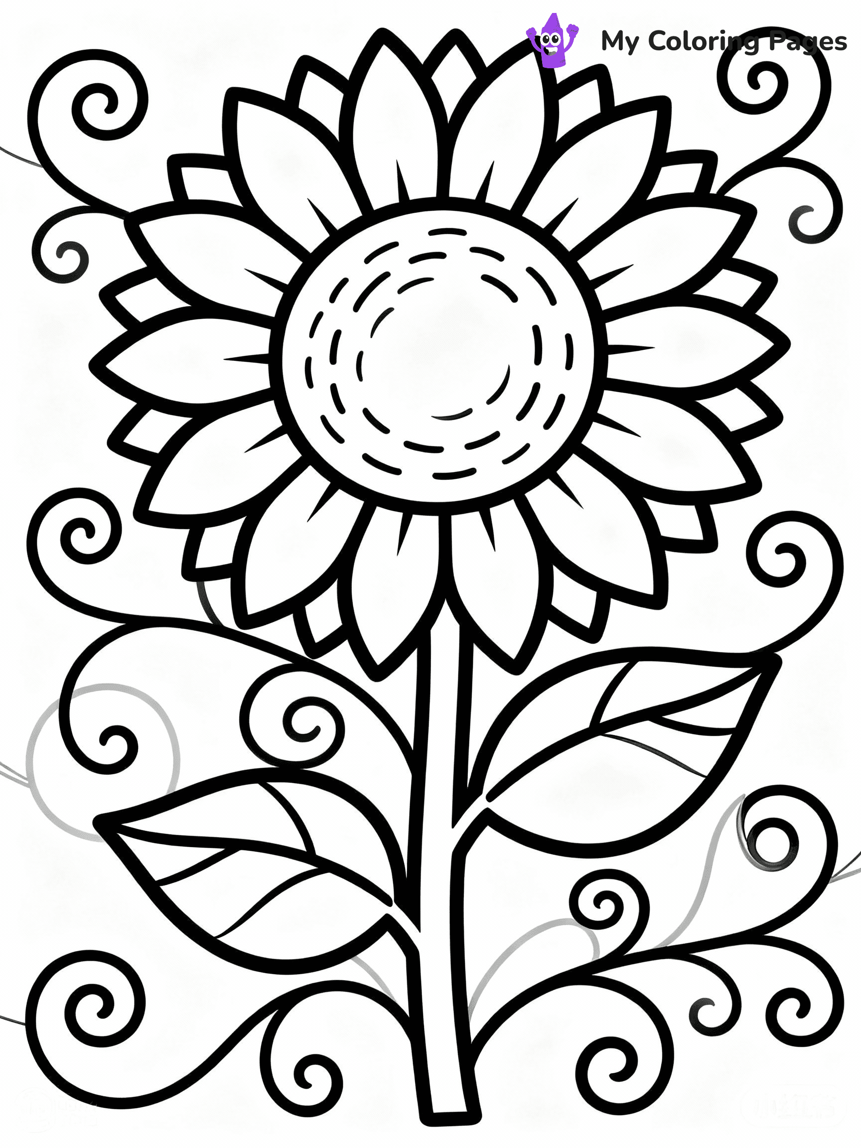 Sunflower Coloring Pages - 7