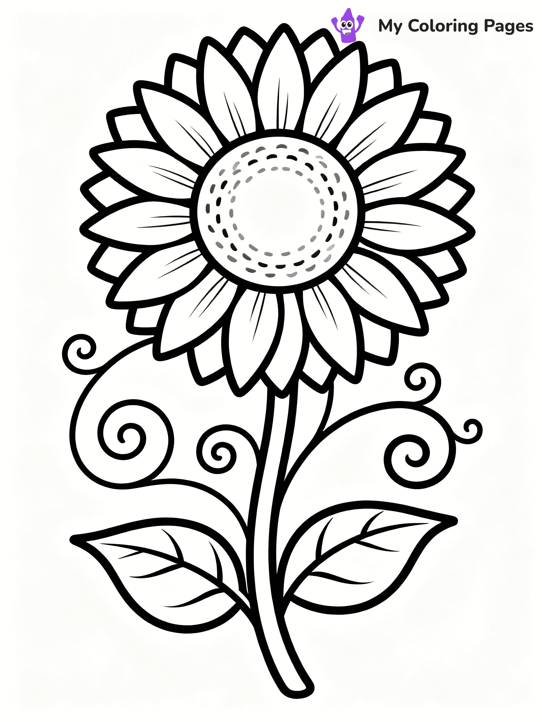 Sunflower Coloring Pages - 6