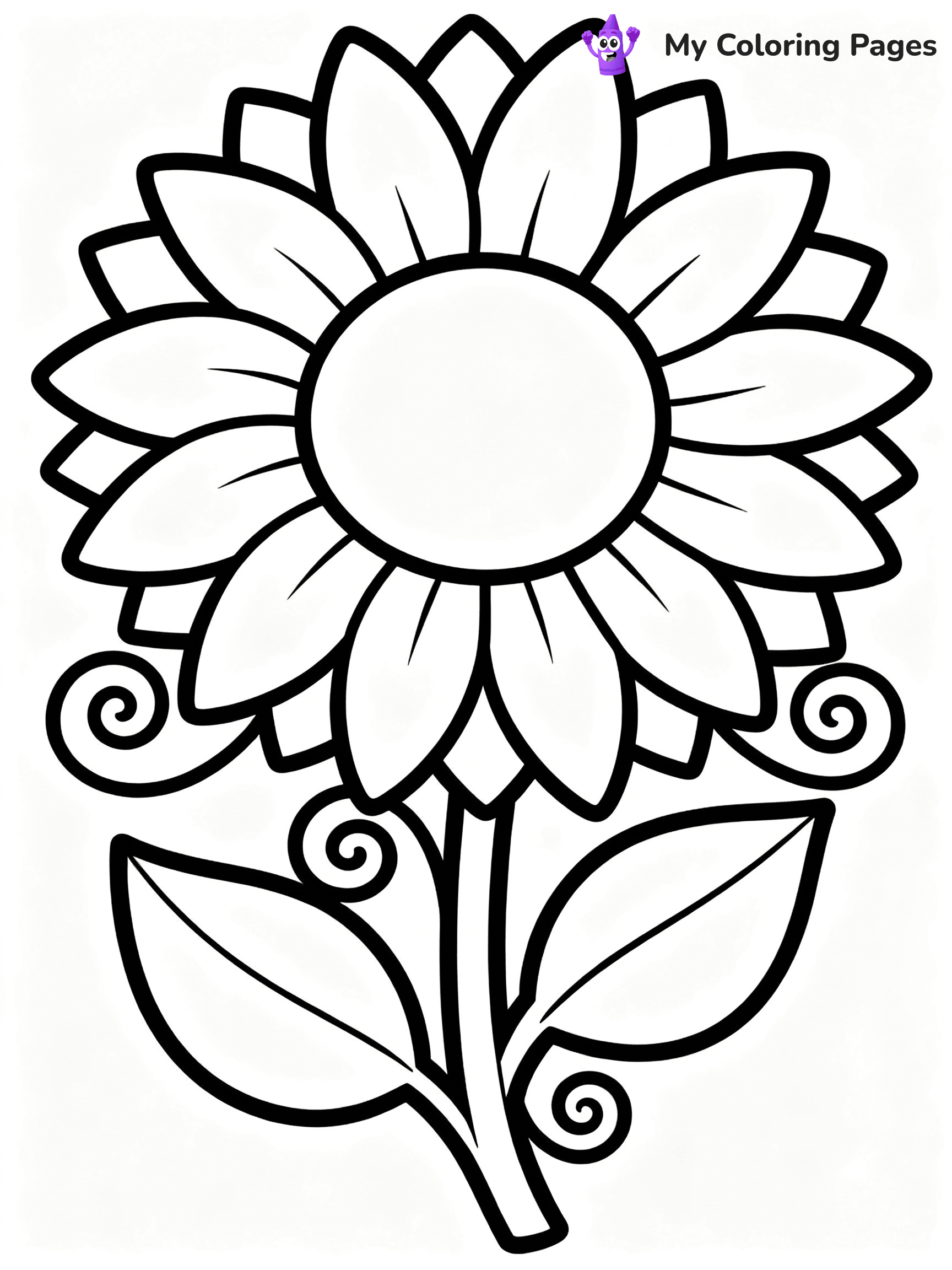 Sunflower Coloring Pages - 5