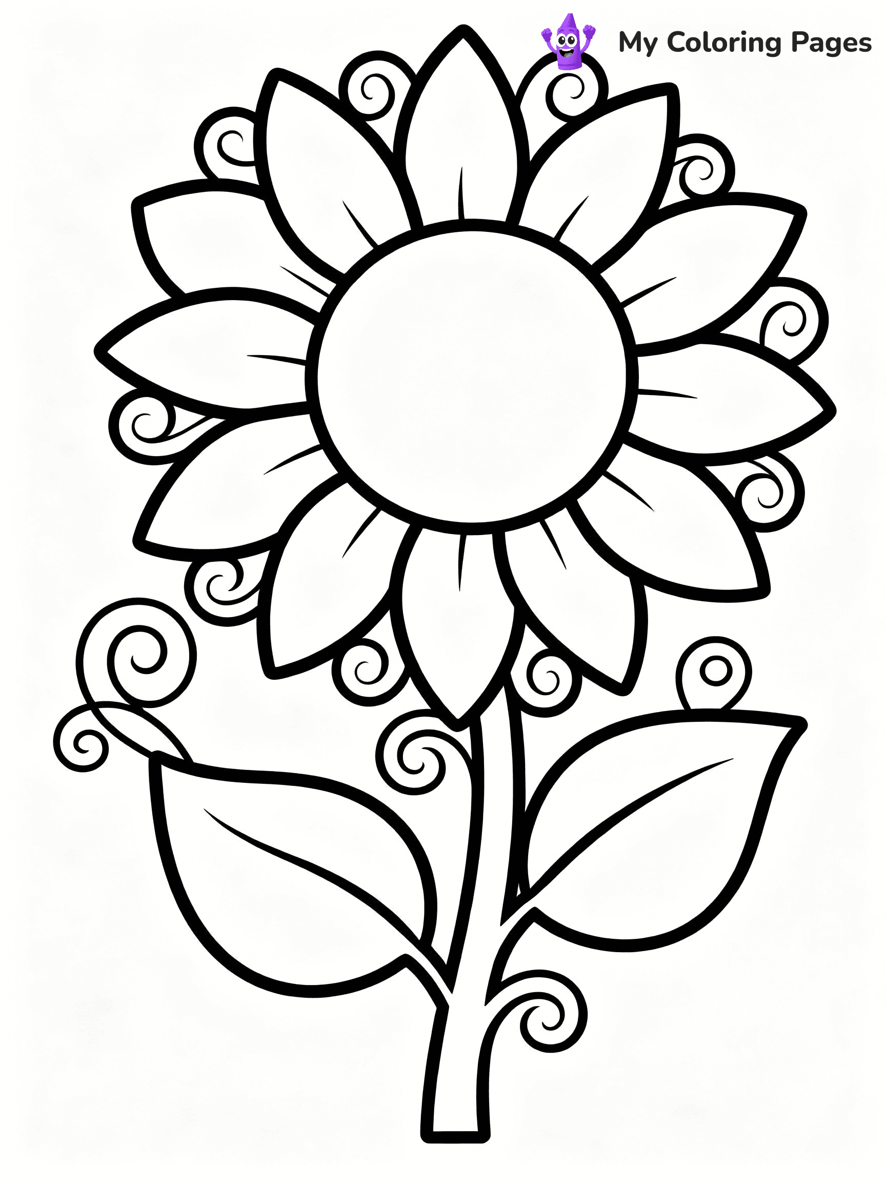 Sunflower Coloring Pages - 4