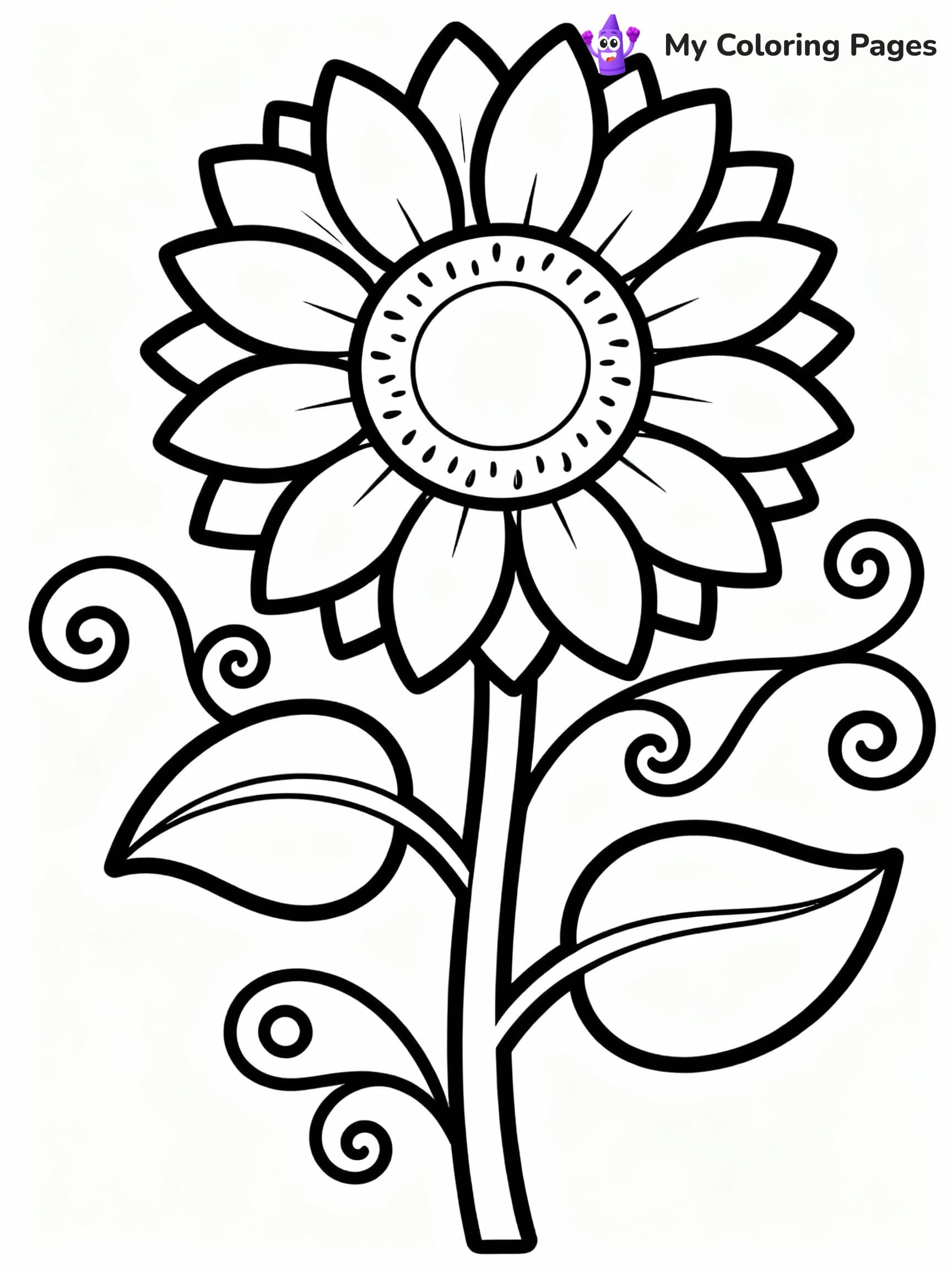 Sunflower Coloring Pages - 3