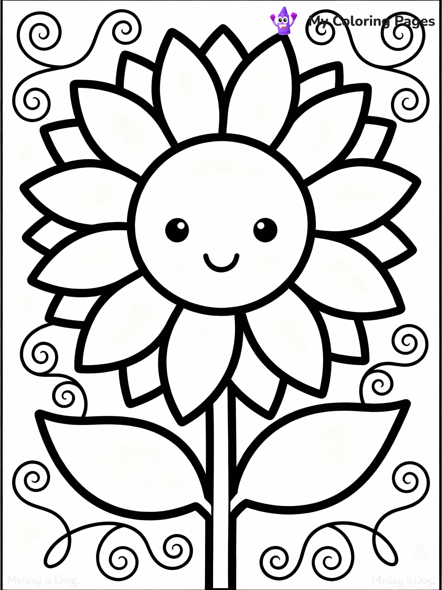 Sunflower Coloring Pages - 2