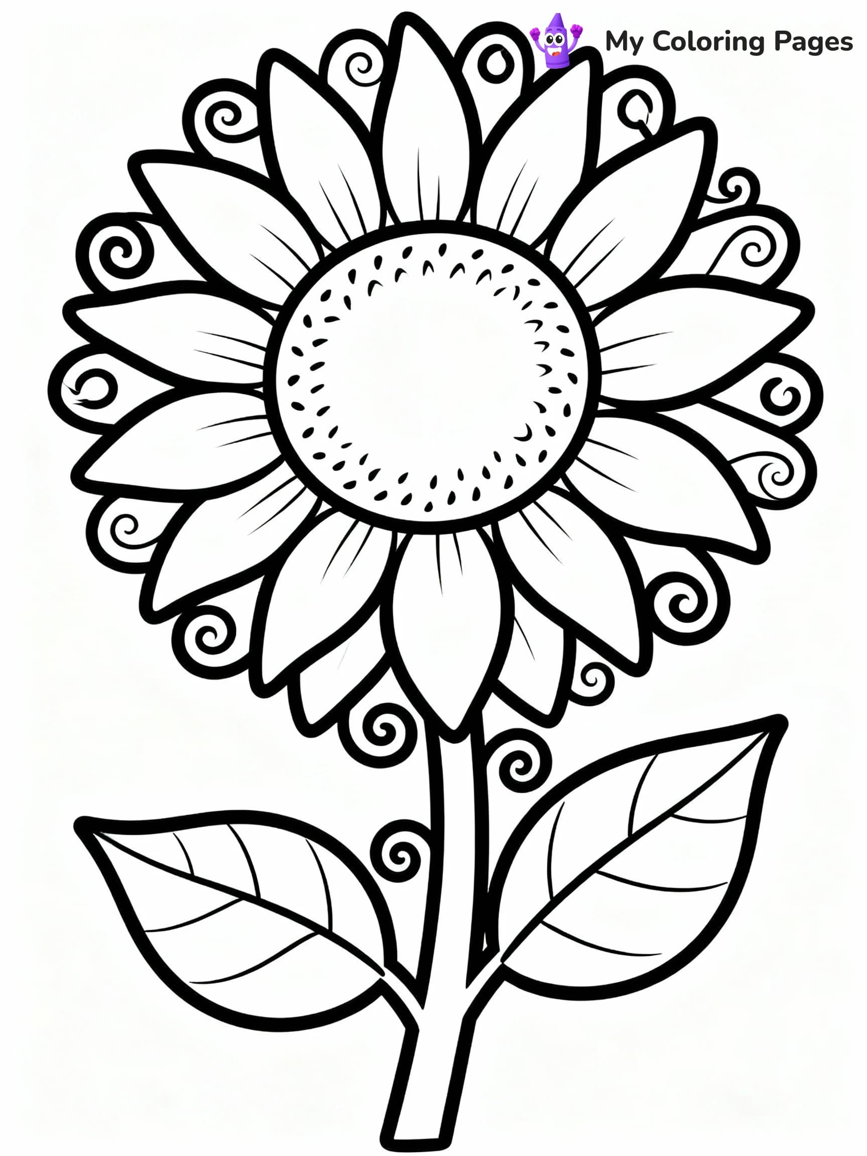 Sunflower Coloring Pages - 1