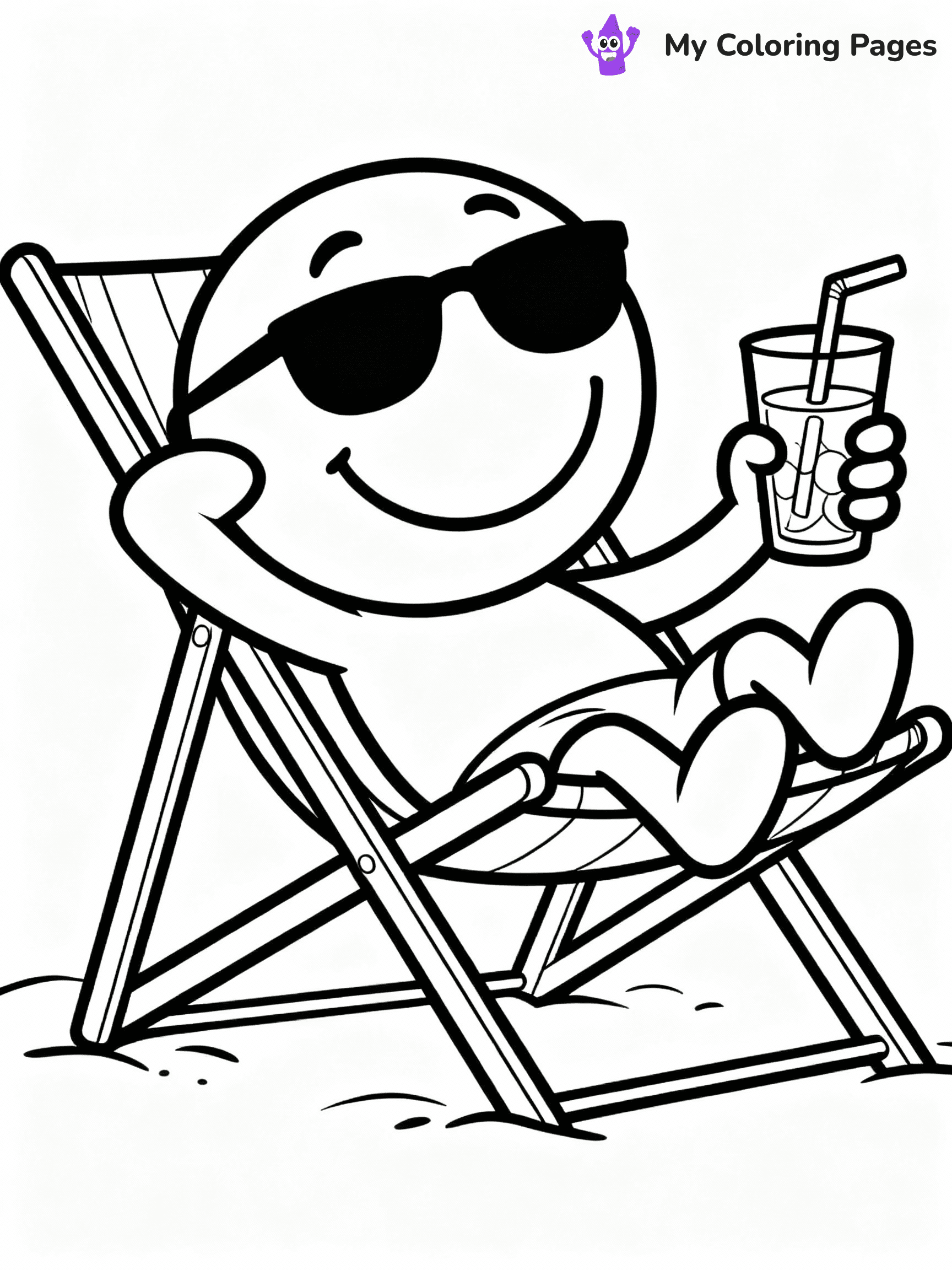 Smiley Face Coloring Pages - 19