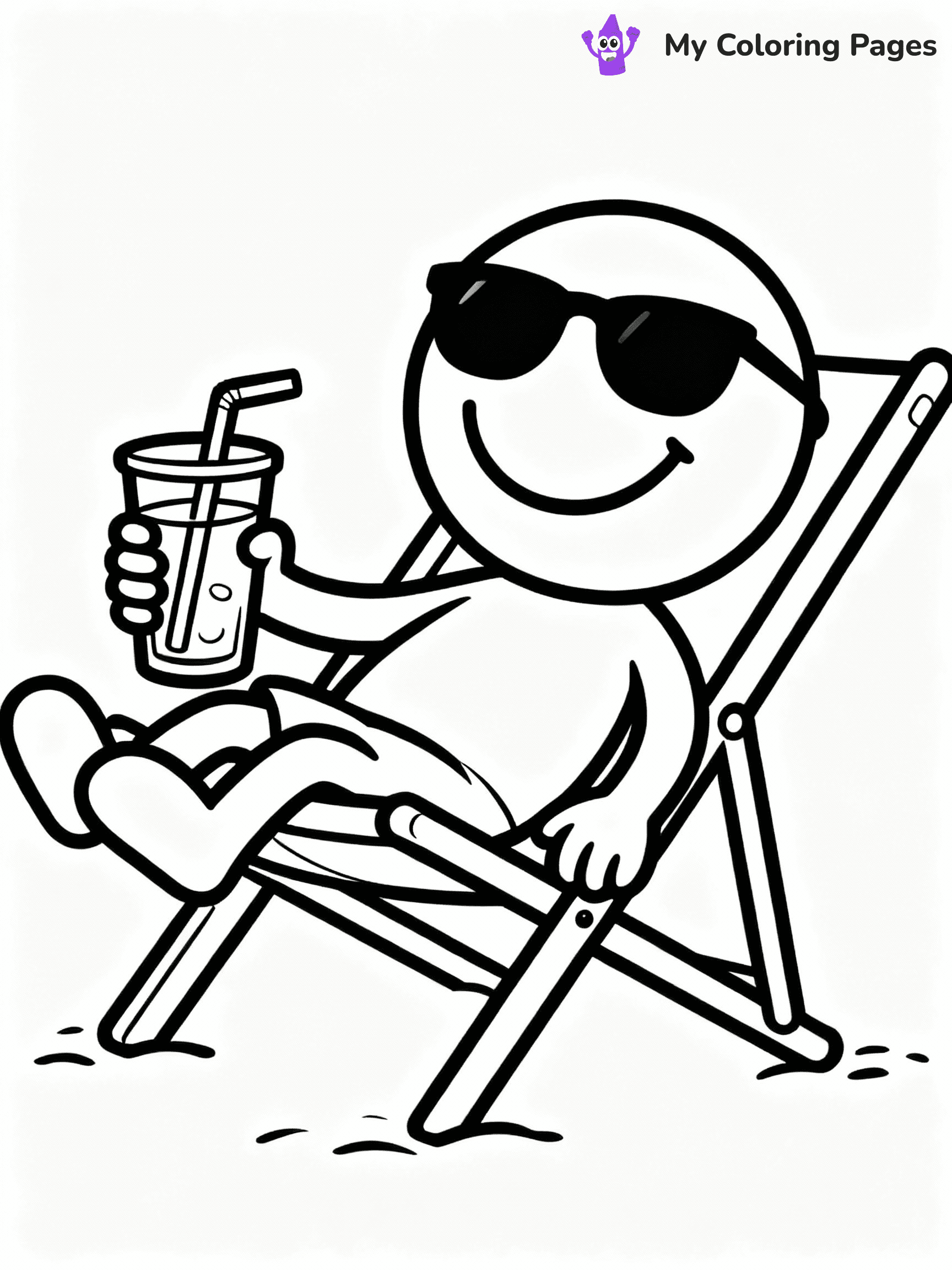 Smiley Face Coloring Pages - 17