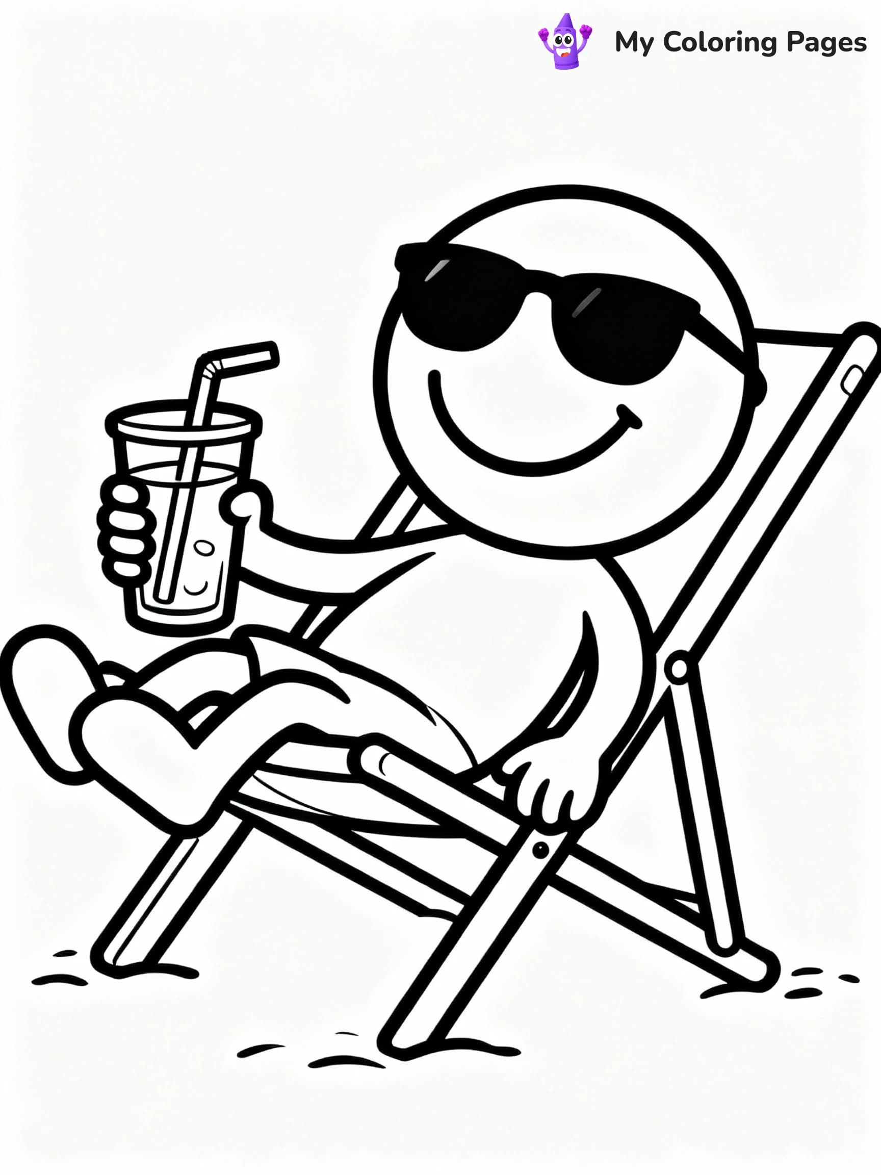 Smiley Face Coloring Pages - 17