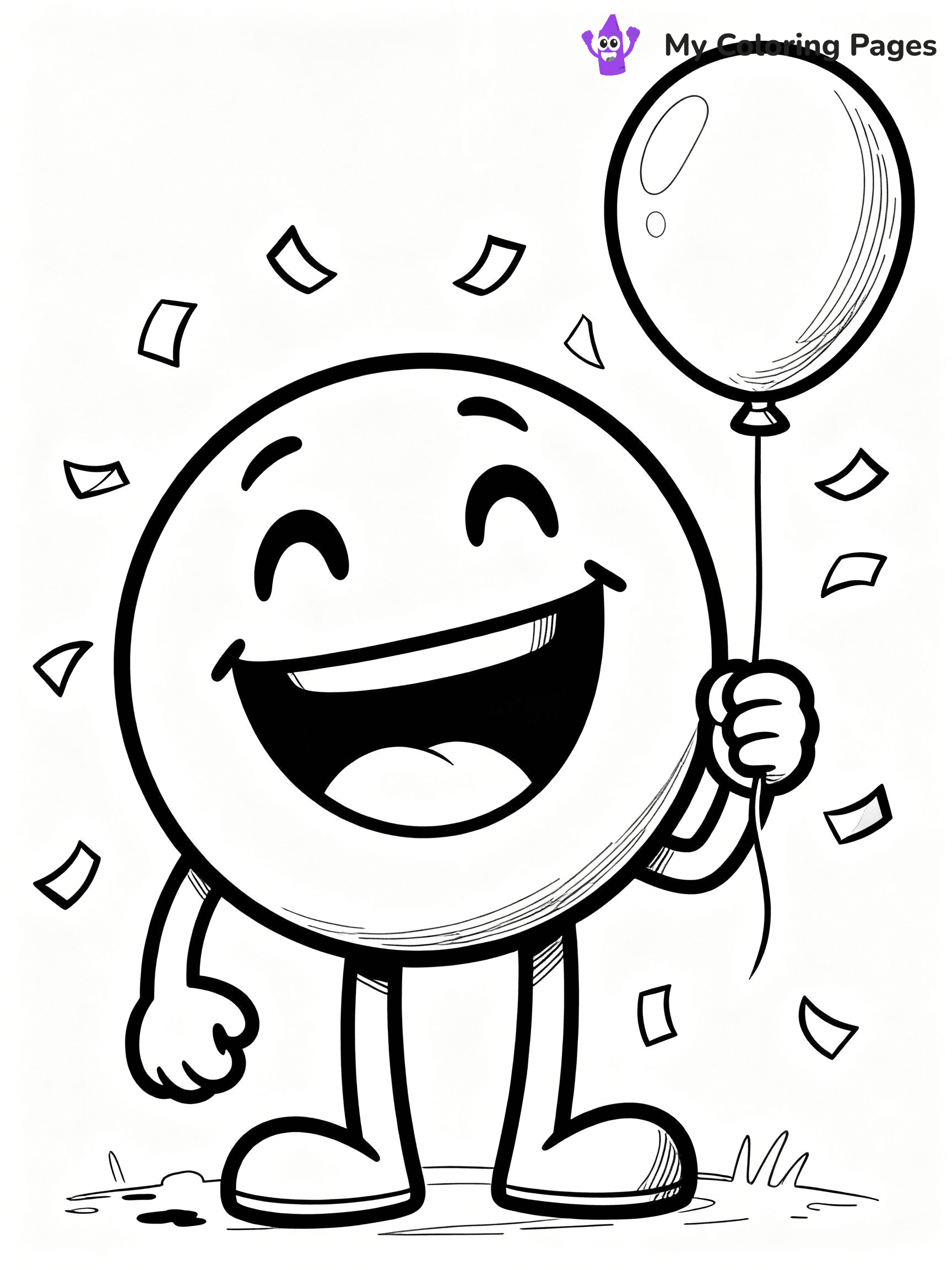 Smiley Face Coloring Pages - 12