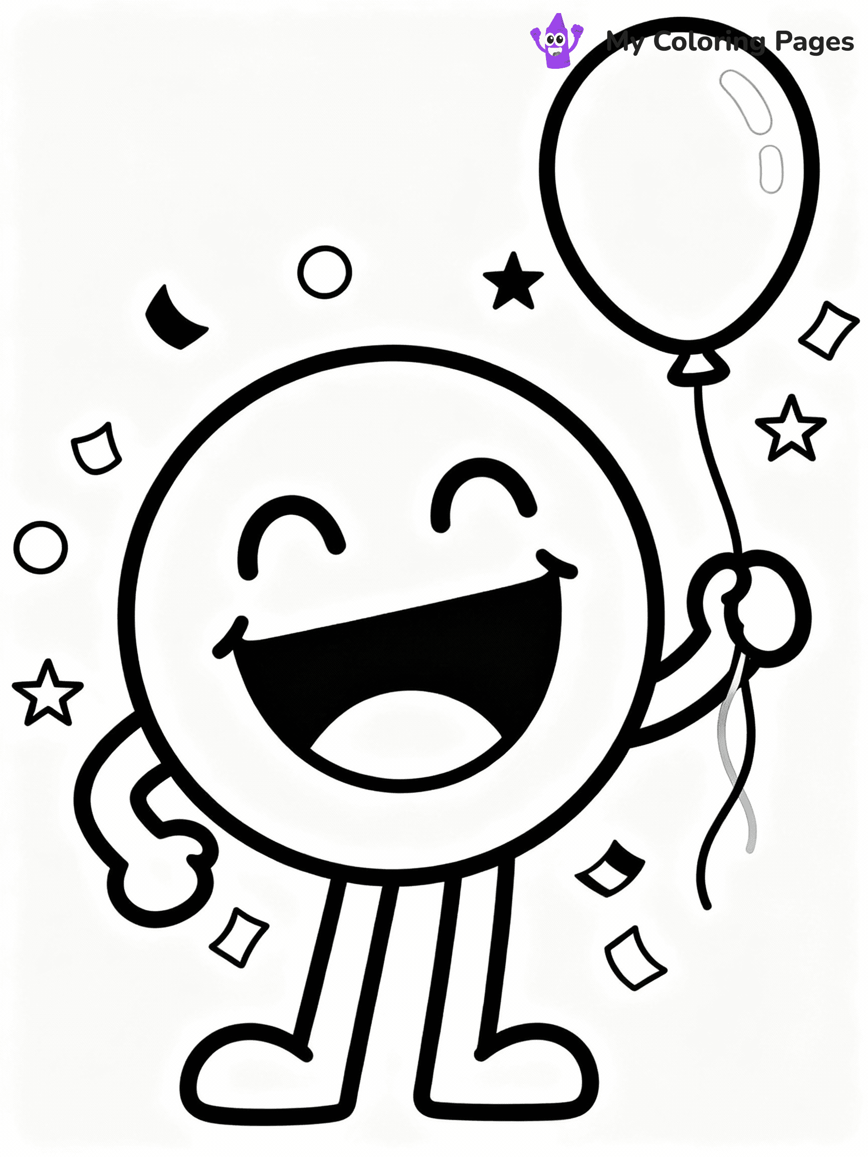 Smiley Face Coloring Pages - 9