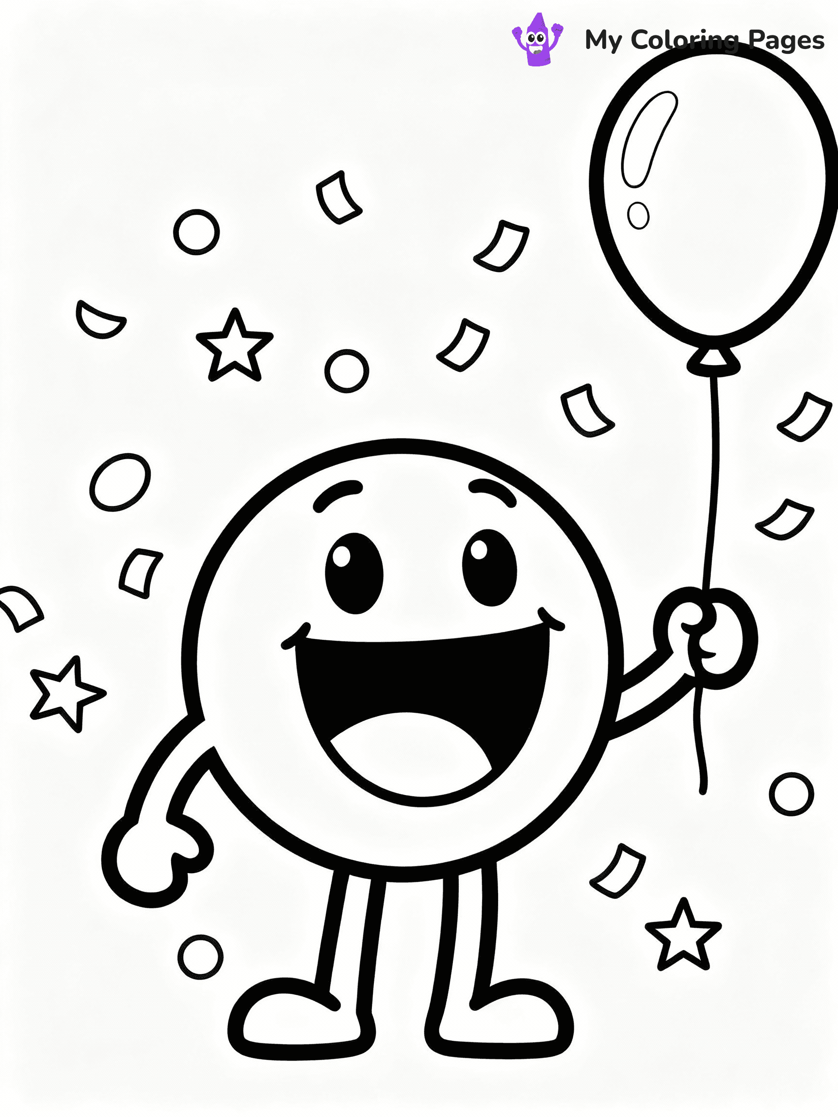 Smiley Face Coloring Pages - 8