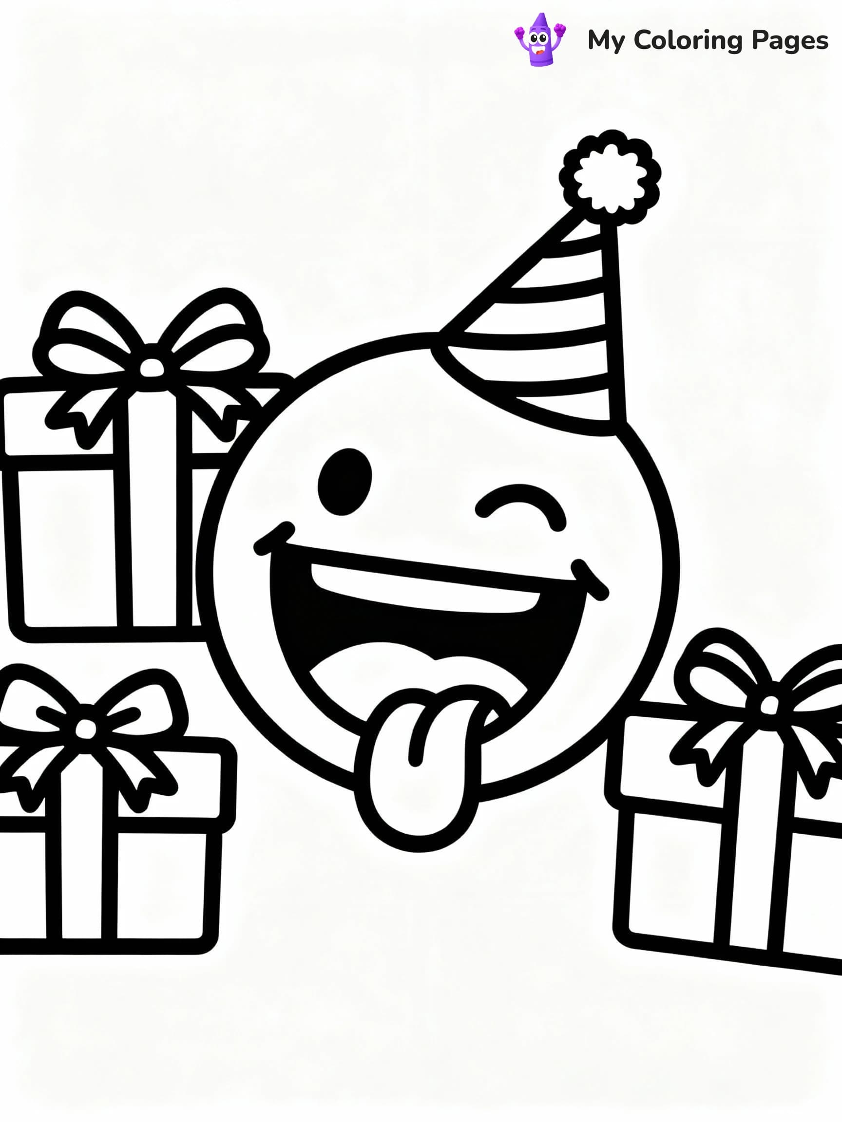 Smiley Face Coloring Pages - 4