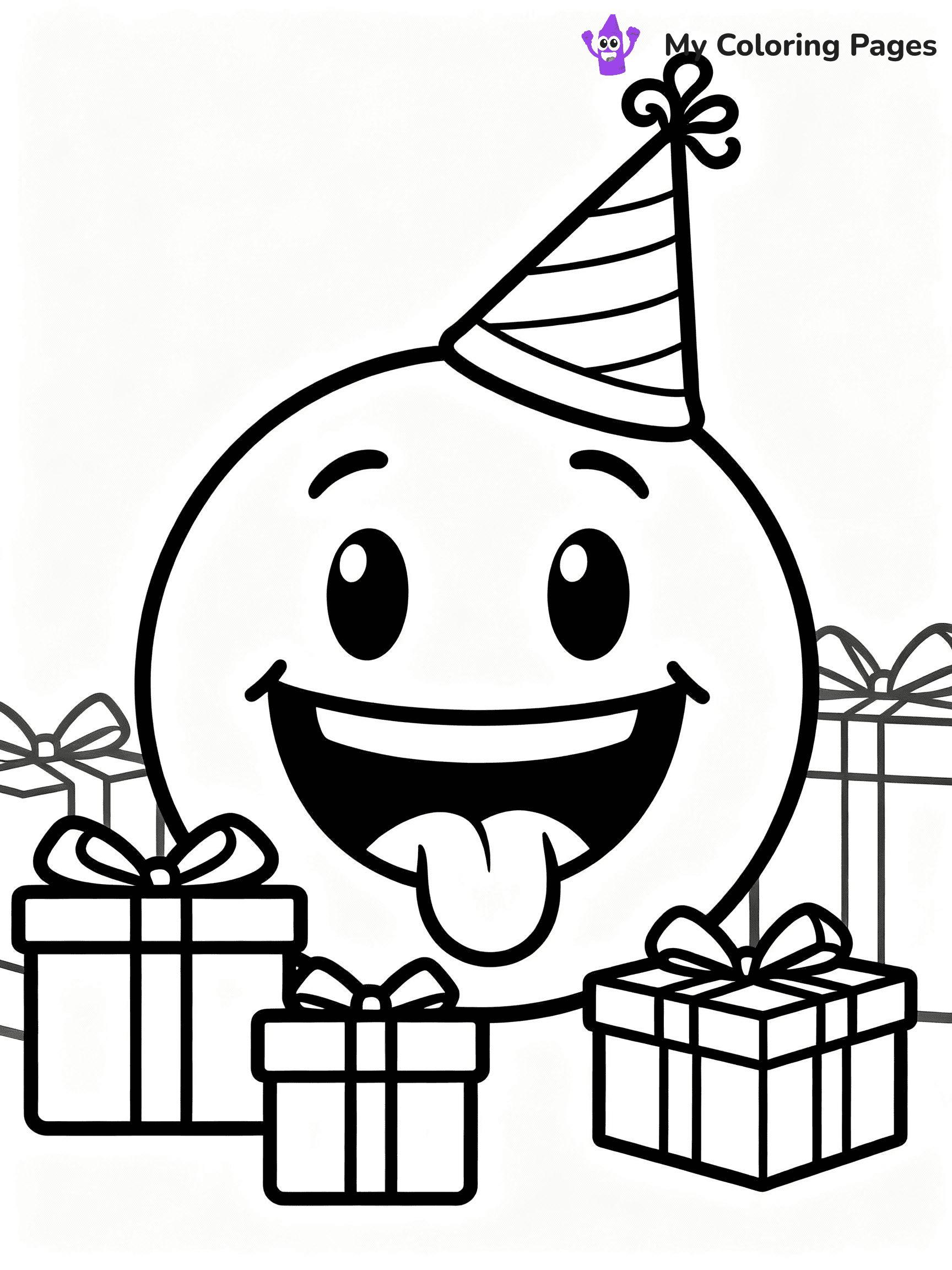 Smiley Face Coloring Pages - 1
